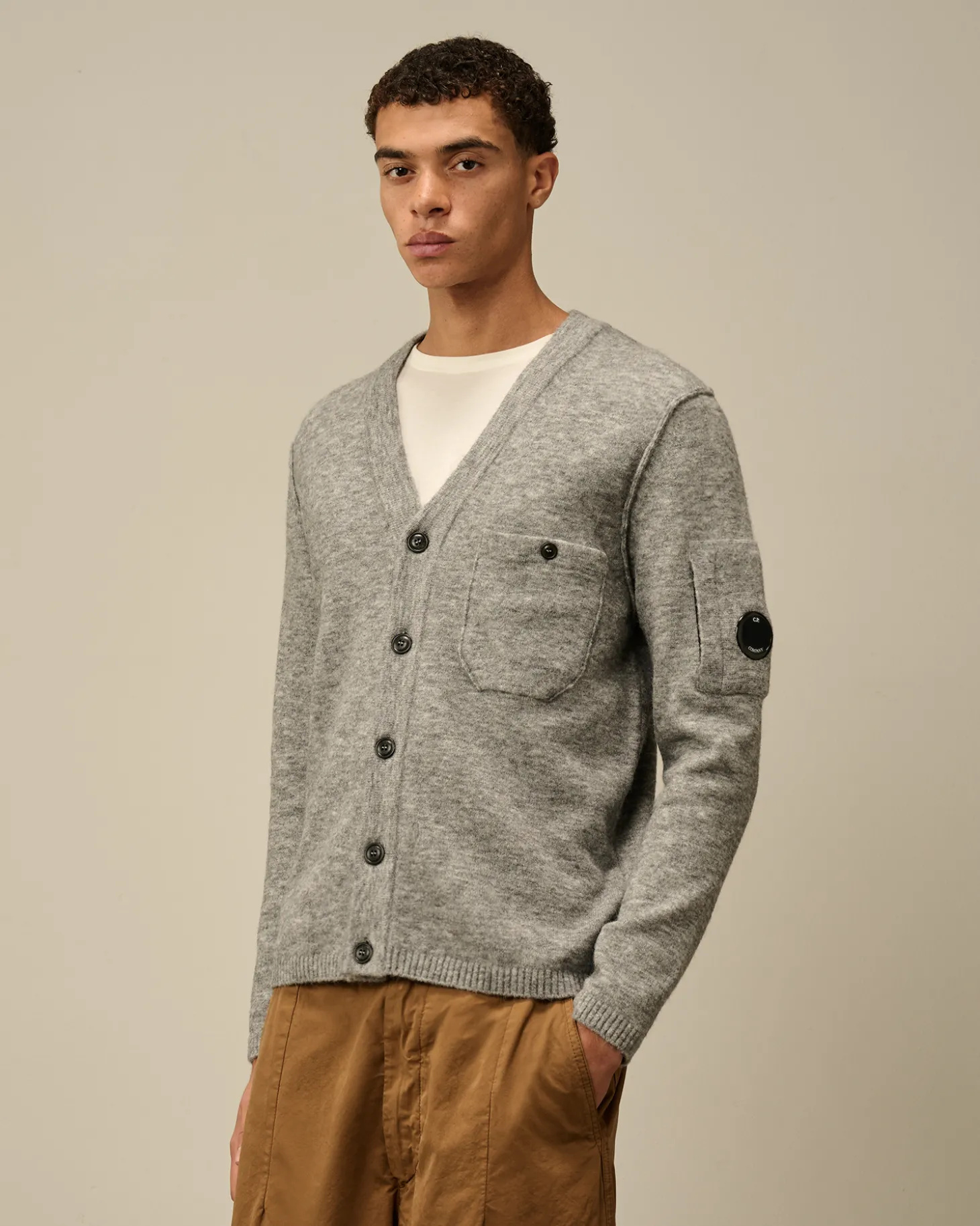 Alpaca Wool Buttoned Cardigan<C.P. Company Clearance