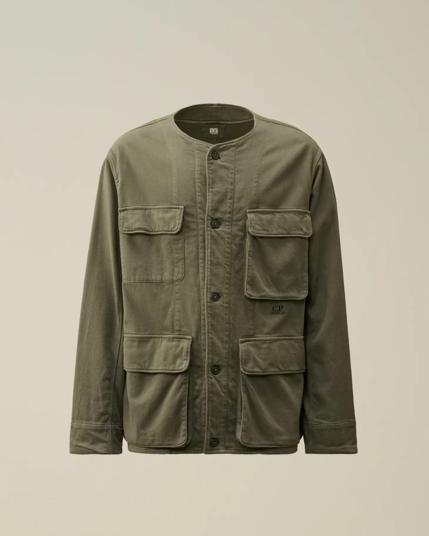 Armored Stretch Satin Buttoned Overshirt<C.P. Company Online