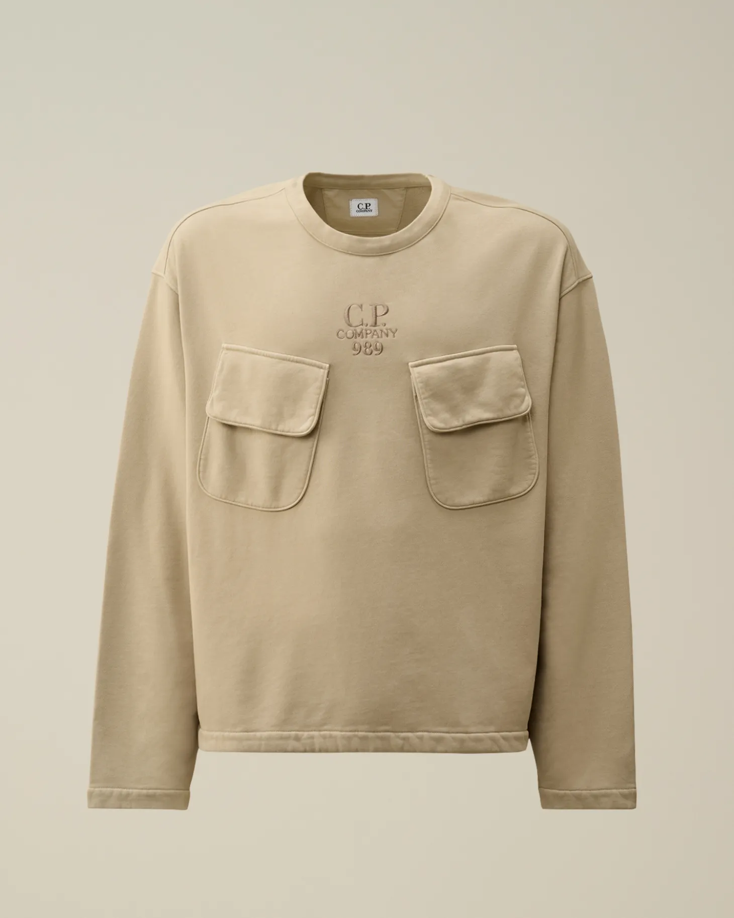 Brushed and Emerized Diagonal Fleece Crew Neck Utility Sweatshirt<C.P. Company Online