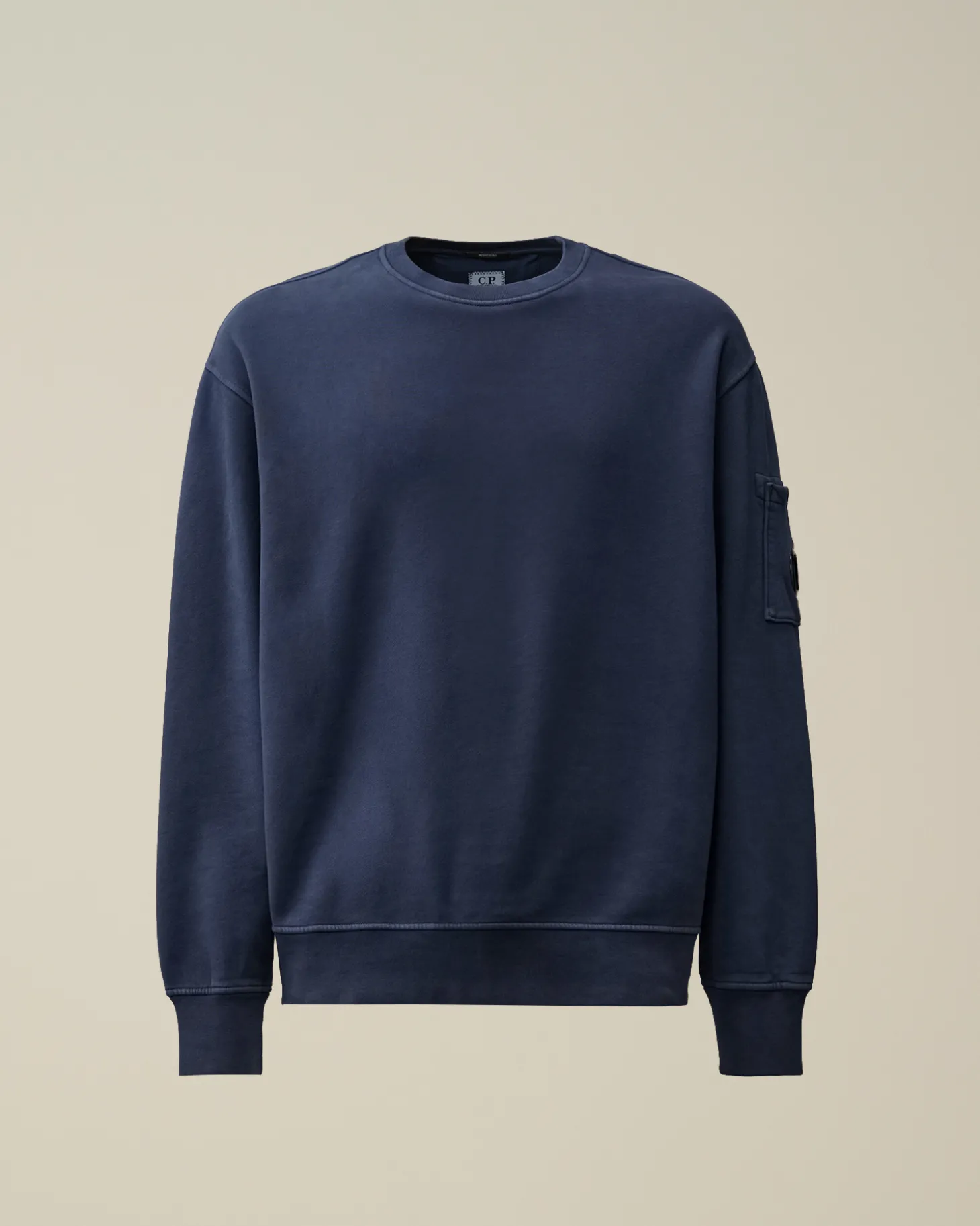 Brushed and Emerized Diagonal Fleece Lens Crew Neck Sweatshirt<C.P. Company Sale