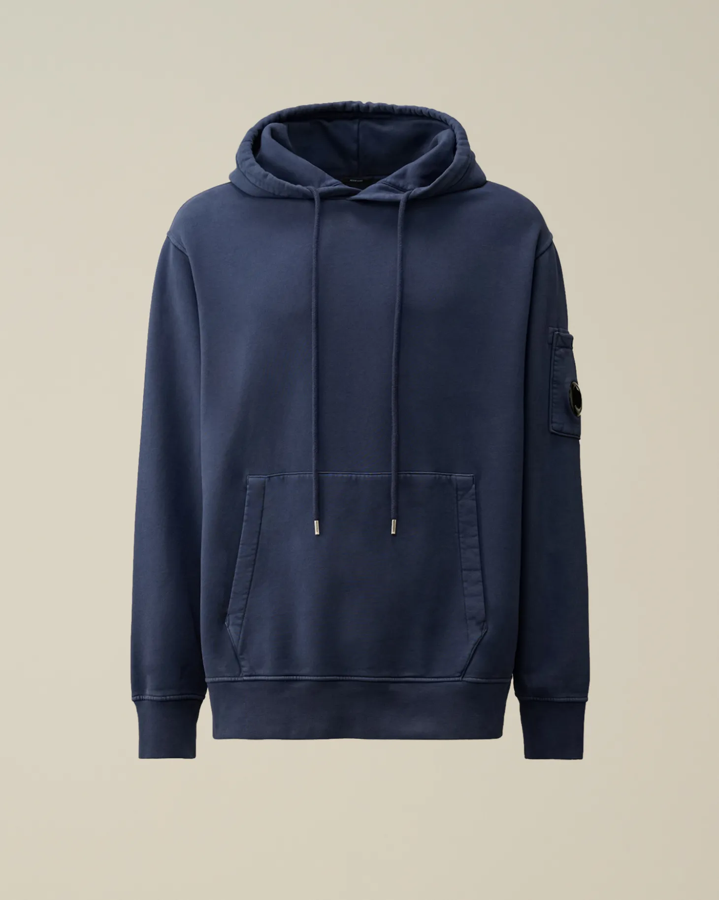 Brushed and Emerized Diagonal Fleece Lens Hooded Sweatshirt<C.P. Company Clearance