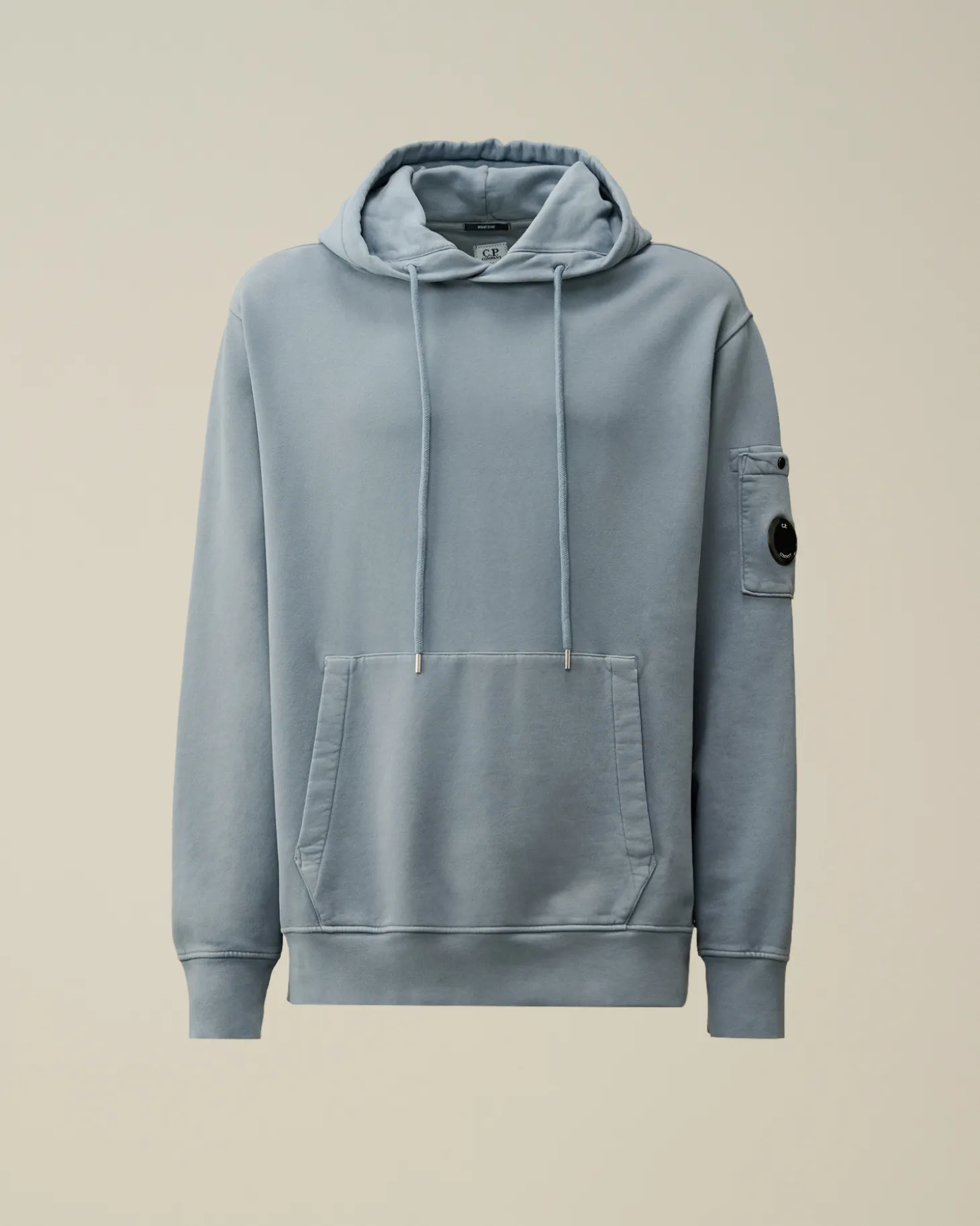 Brushed and Emerized Diagonal Fleece Lens Hooded Sweatshirt<C.P. Company Hot