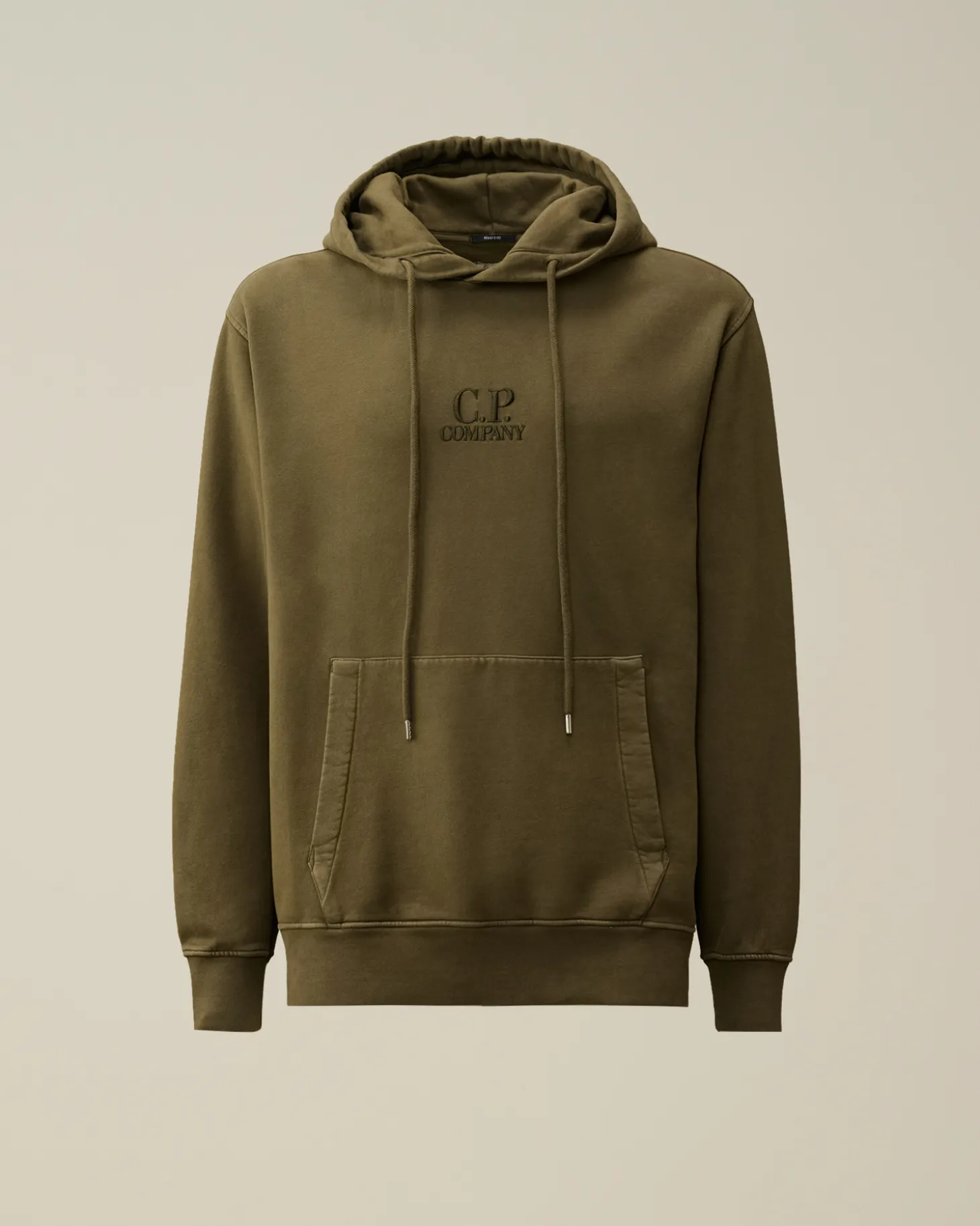 Brushed and Emerized Diagonal Fleece Logo Hooded Sweatshirt<C.P. Company Store