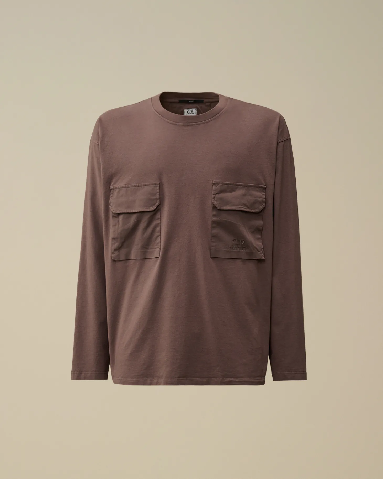 Brushed Jersey Mixed Boxy Longsleeve T-Shirt<C.P. Company Best Sale