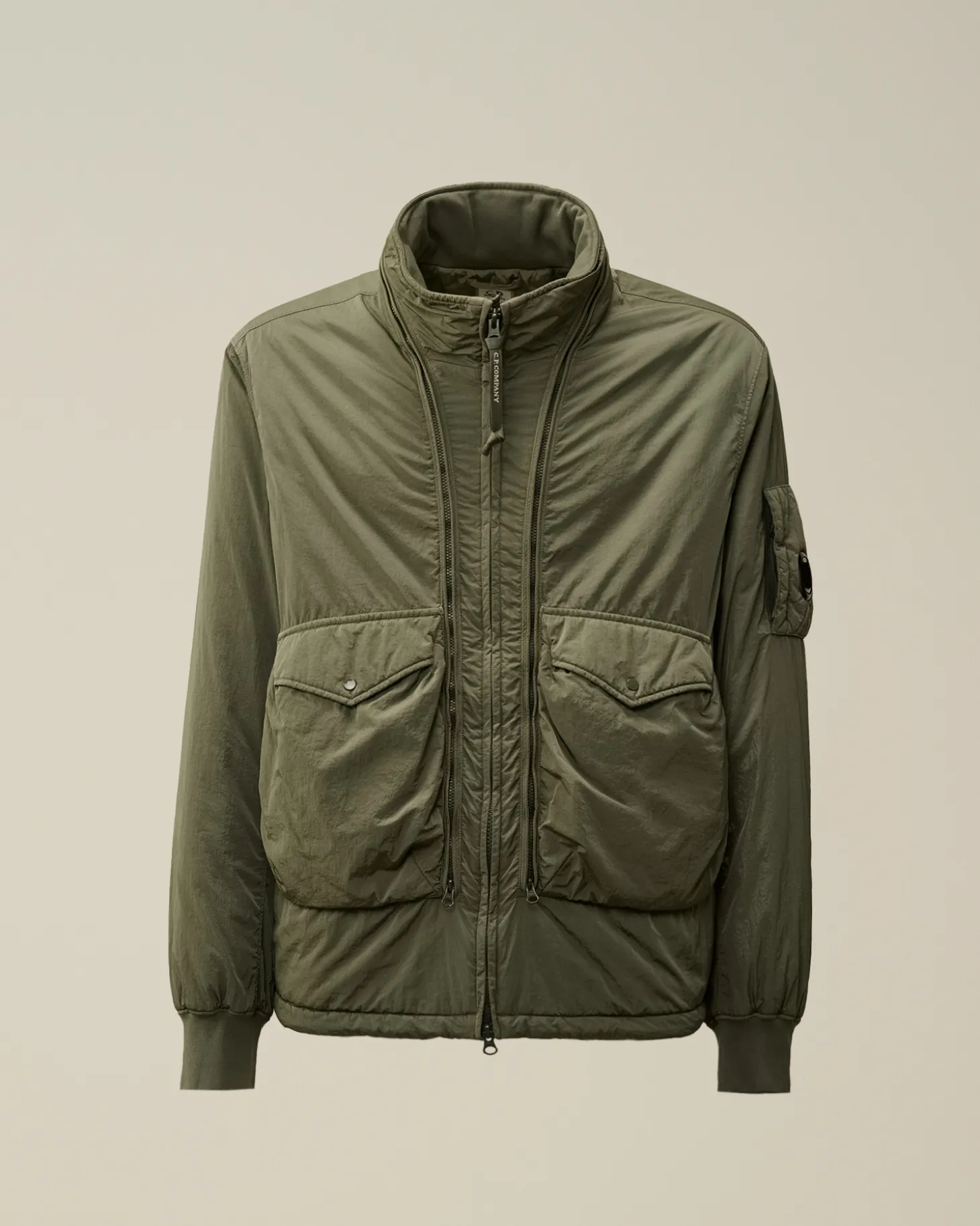 Chrome-R Body Zippers Padded Jacket<C.P. Company Sale