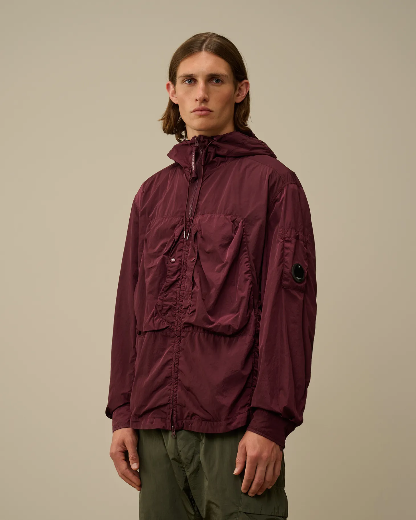 Chrome-R Hooded Overshirt<C.P. Company Clearance