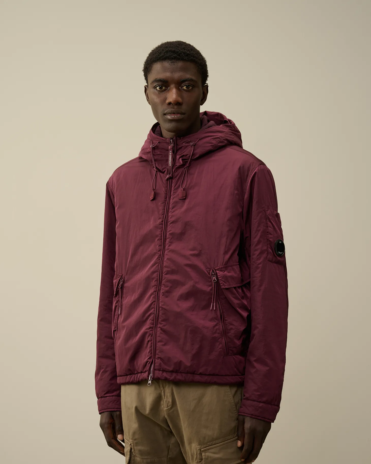 Chrome-R Hooded Padded Jacket<C.P. Company Outlet