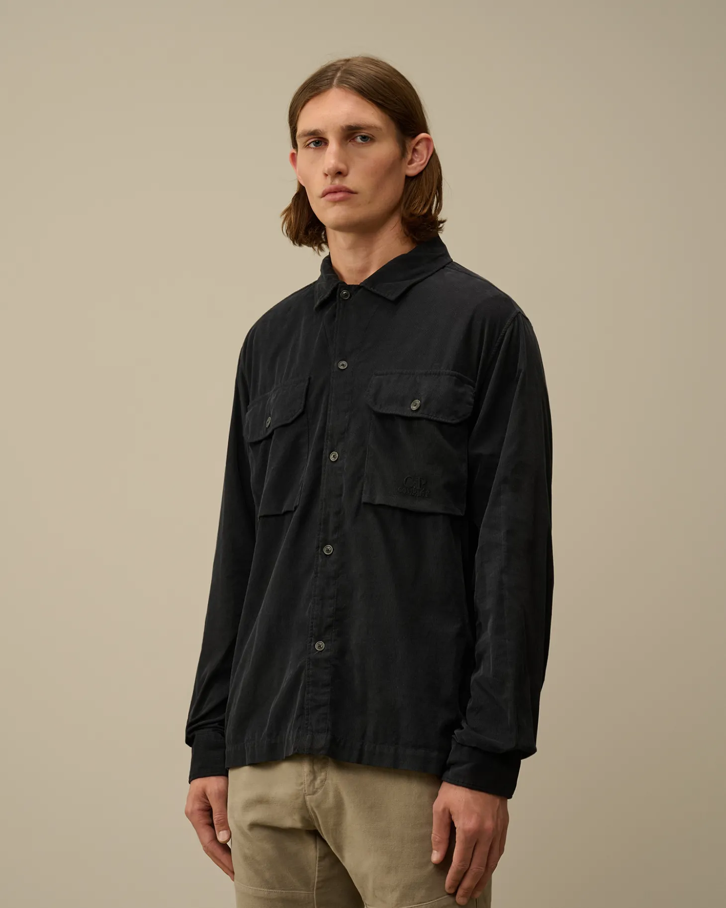 Corduroy Buttoned Overshirt<C.P. Company Hot