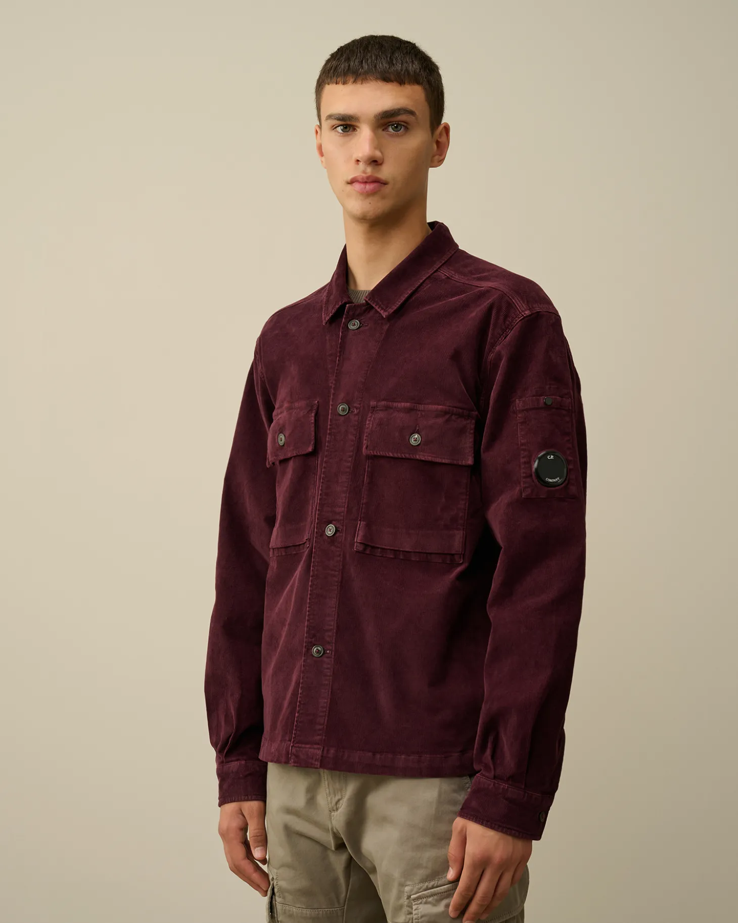 Corduroy Buttoned Utility Overshirt<C.P. Company Clearance