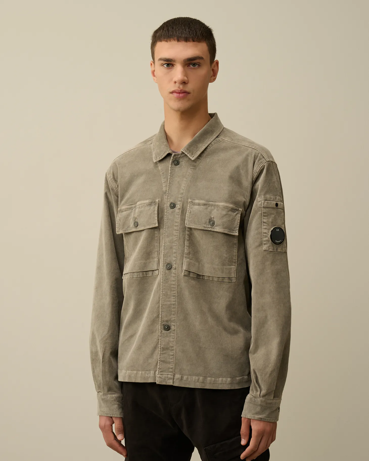 Corduroy Buttoned Utility Overshirt<C.P. Company Clearance