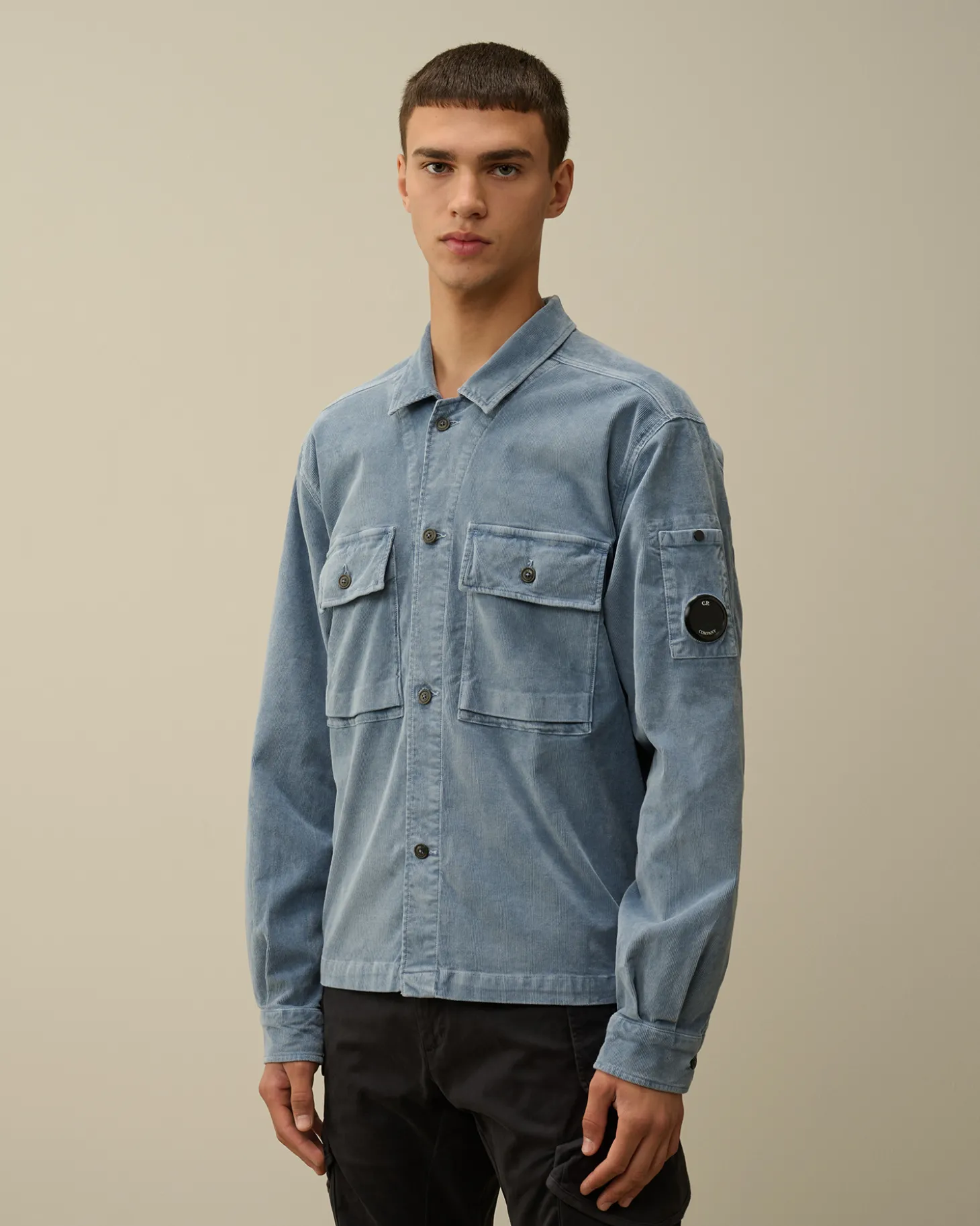 Corduroy Buttoned Utility Overshirt<C.P. Company Flash Sale