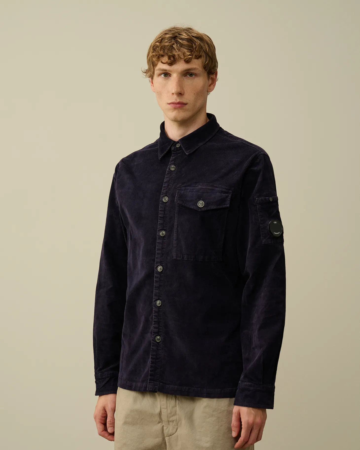 Corduroy Lens Buttoned Shirt<C.P. Company Cheap