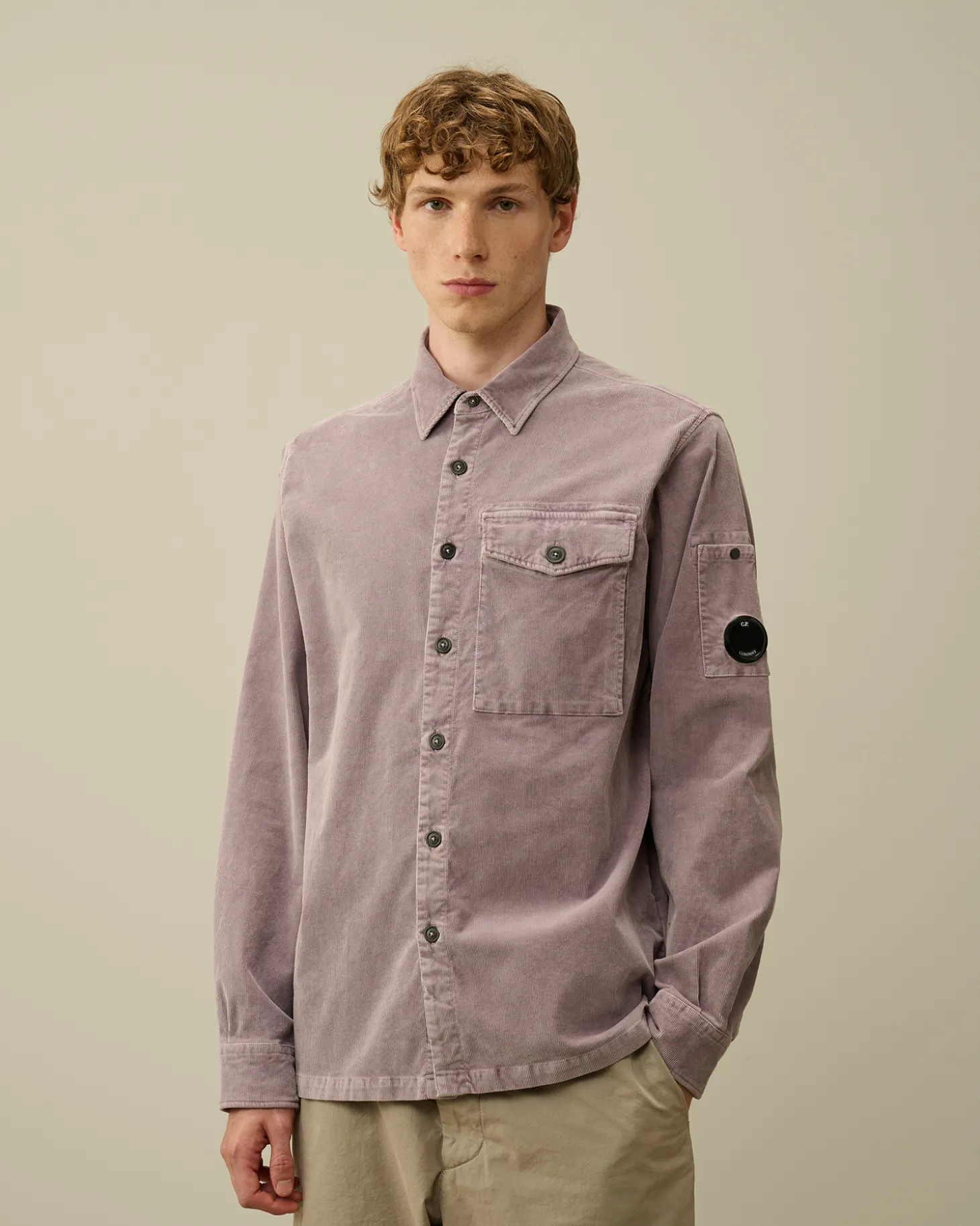 Corduroy Lens Buttoned Shirt<C.P. Company Fashion