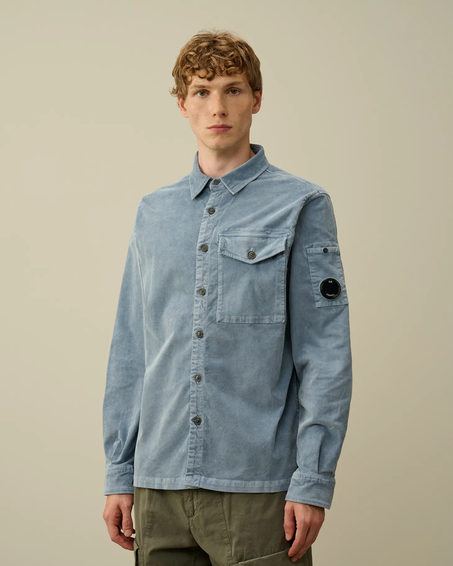 Corduroy Lens Buttoned Shirt<C.P. Company Best