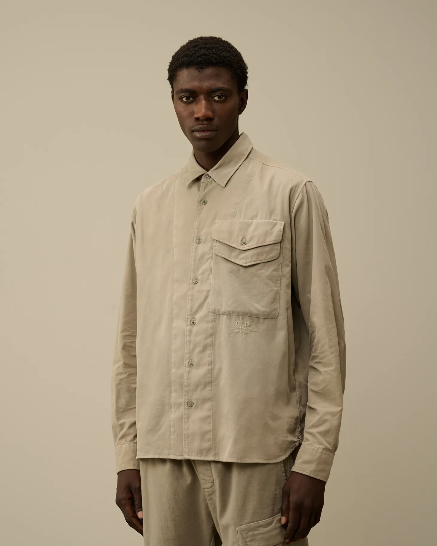 Corduroy Single Pocket Shirt<C.P. Company Discount