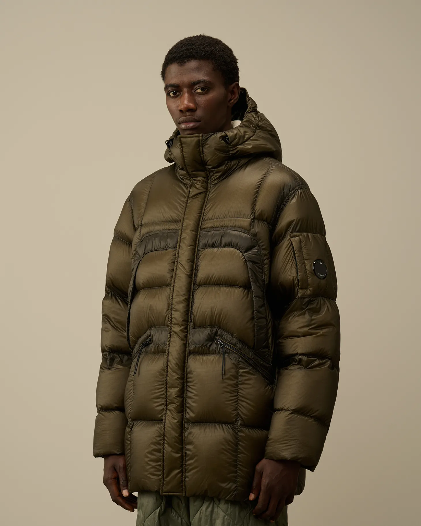 D.D. Shell Hooded Long Down Jacket<C.P. Company Cheap