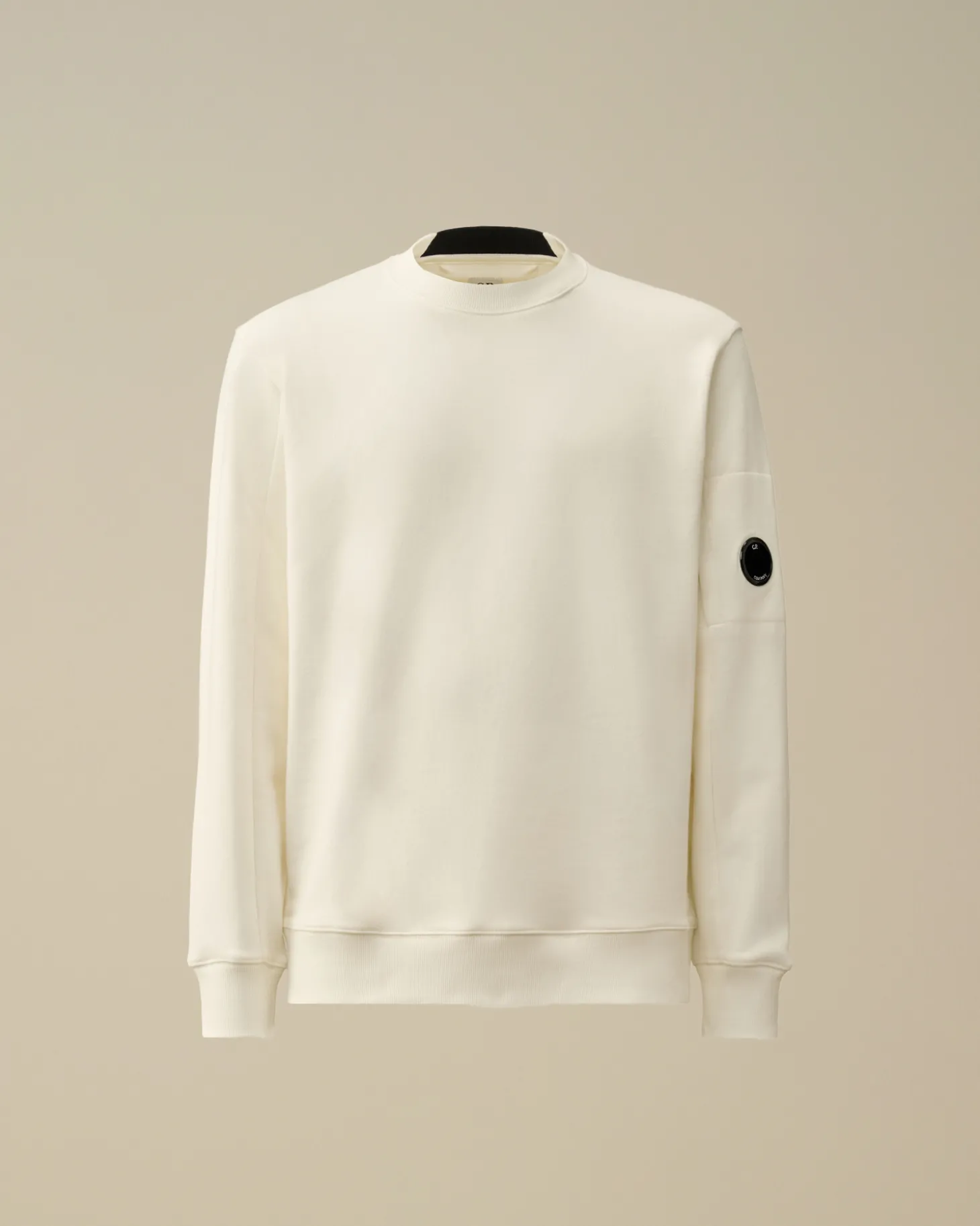 Diagonal Raised Fleece Crew Neck Lens Sweatshirt<C.P. Company Best