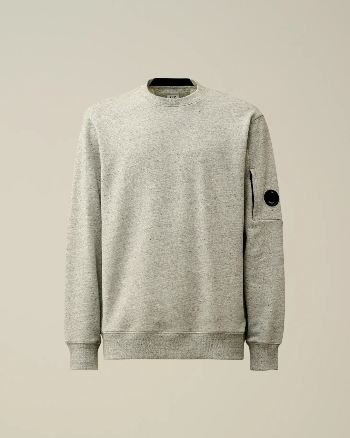 Diagonal Raised Fleece Crew Neck Lens Sweatshirt<C.P. Company Cheap