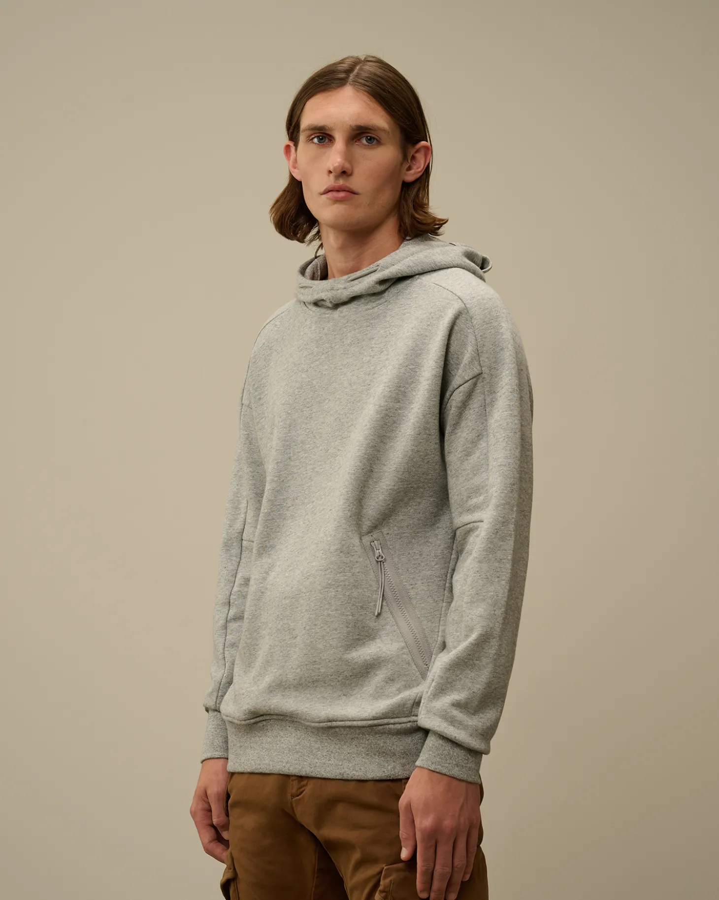 Diagonal Raised Fleece Goggle Hooded Sweatshirt<C.P. Company Sale