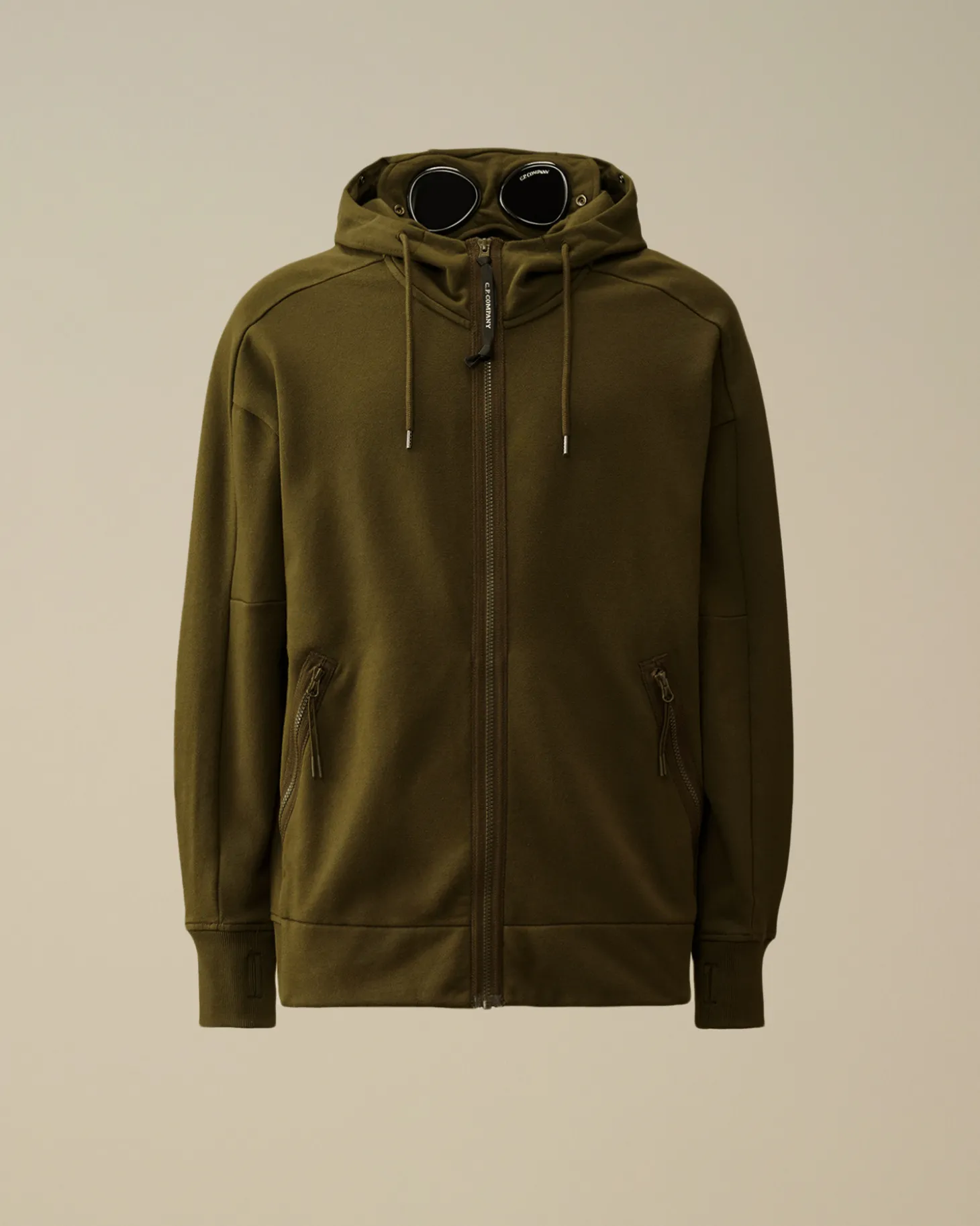 Diagonal Raised Fleece Goggle Zipped Hooded Sweatshirt<C.P. Company Sale