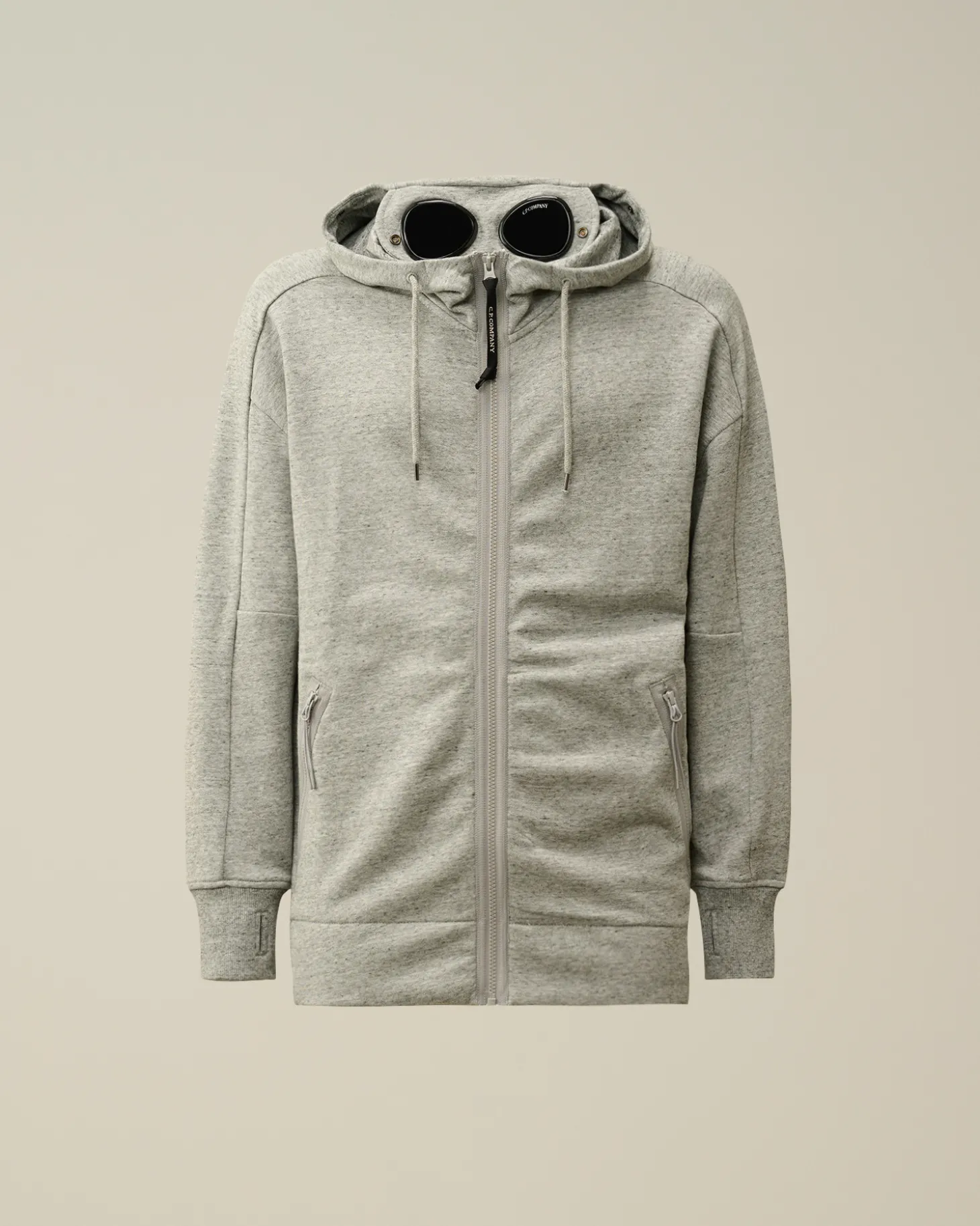 Diagonal Raised Fleece Goggle Zipped Hooded Sweatshirt<C.P. Company Cheap