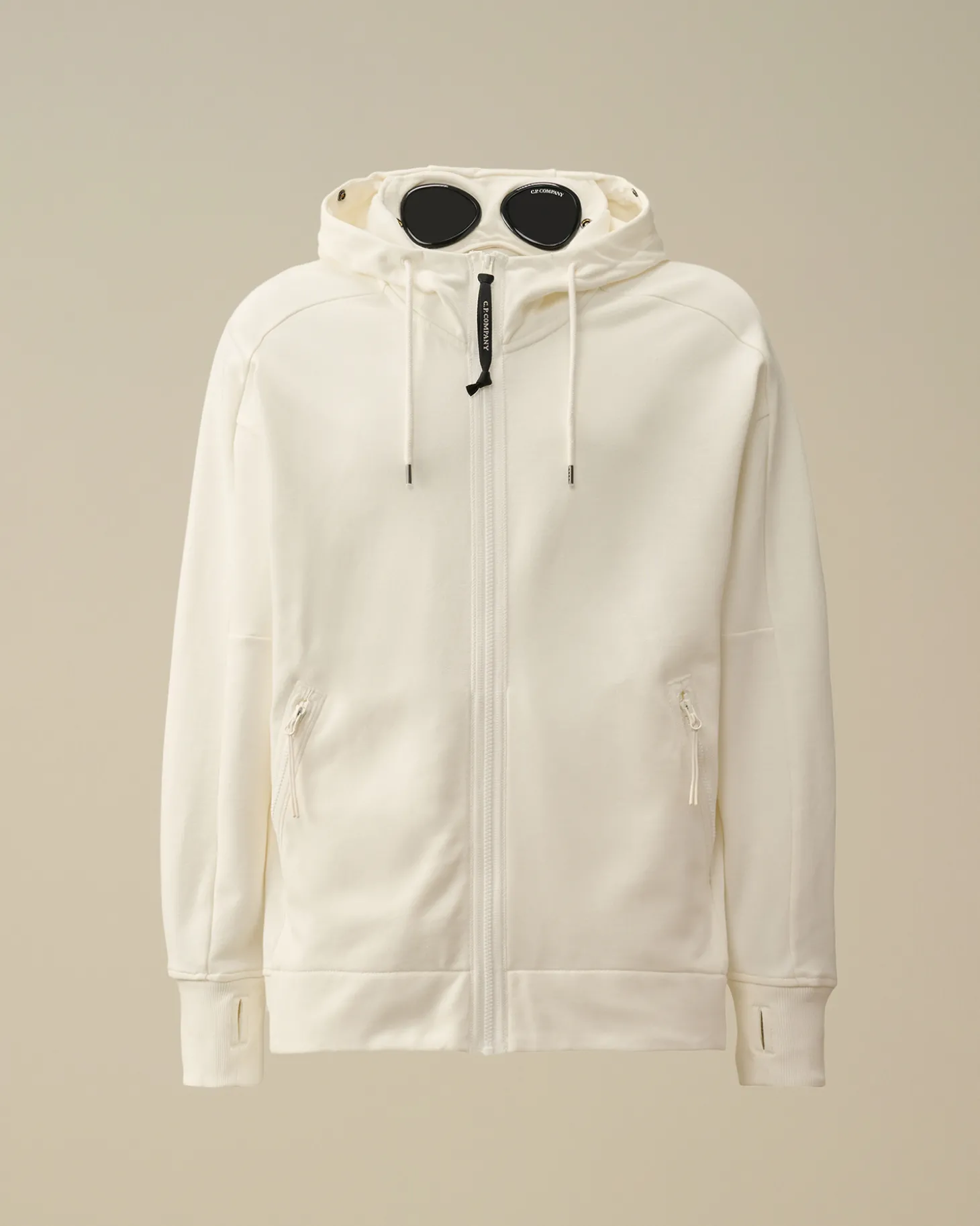 Diagonal Raised Fleece Goggle Zipped Hooded Sweatshirt<C.P. Company Fashion