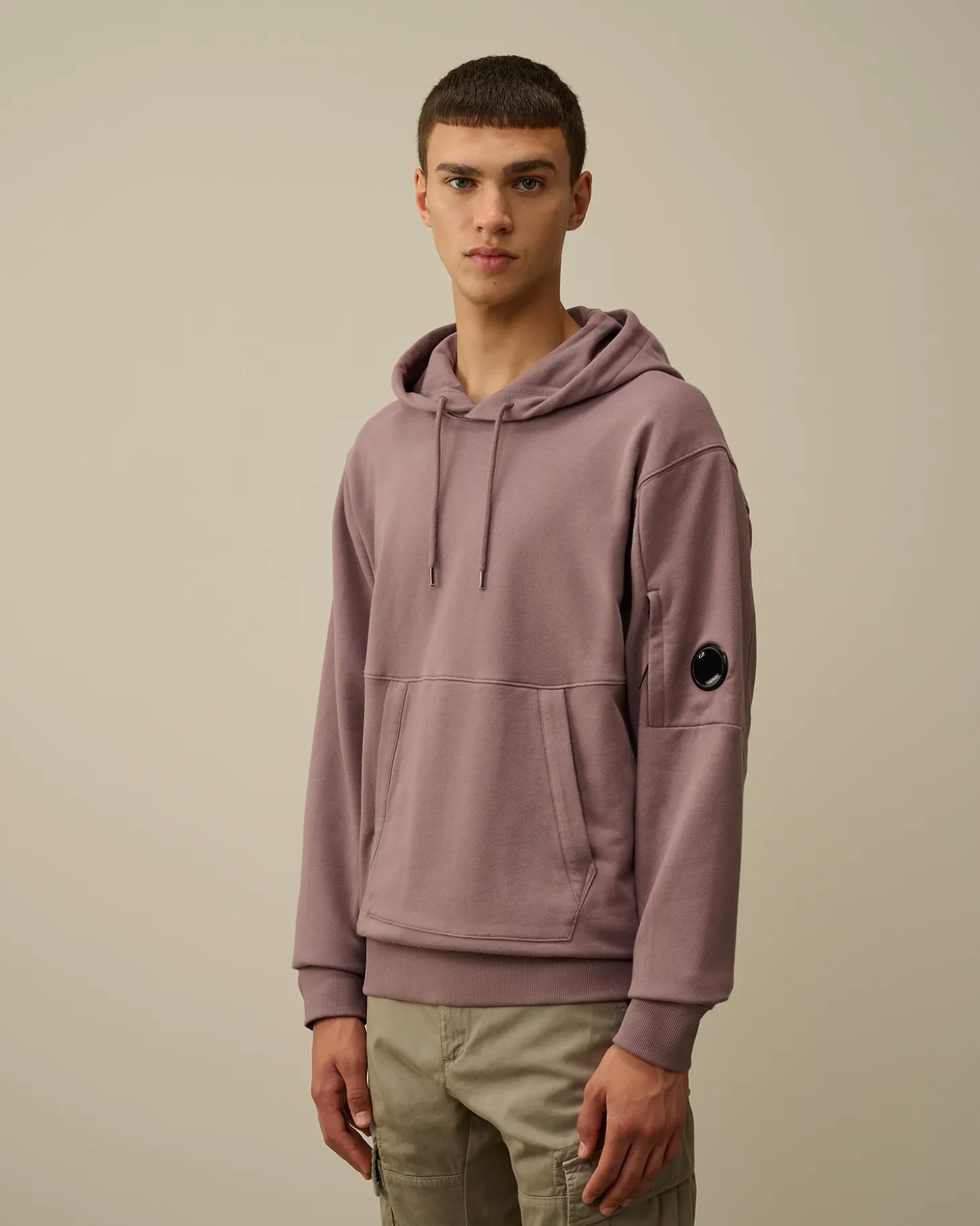 Diagonal Raised Fleece Lens Hooded Sweatshirt<C.P. Company Cheap