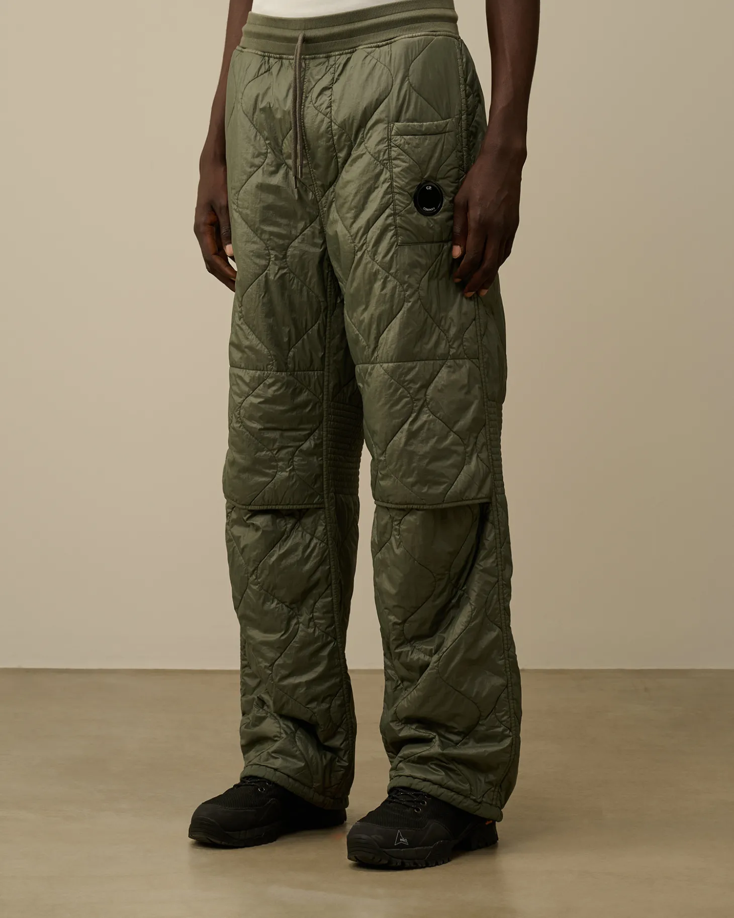 Diagonal Raised Fleece Mixed Quilted Sweatpants<C.P. Company Shop