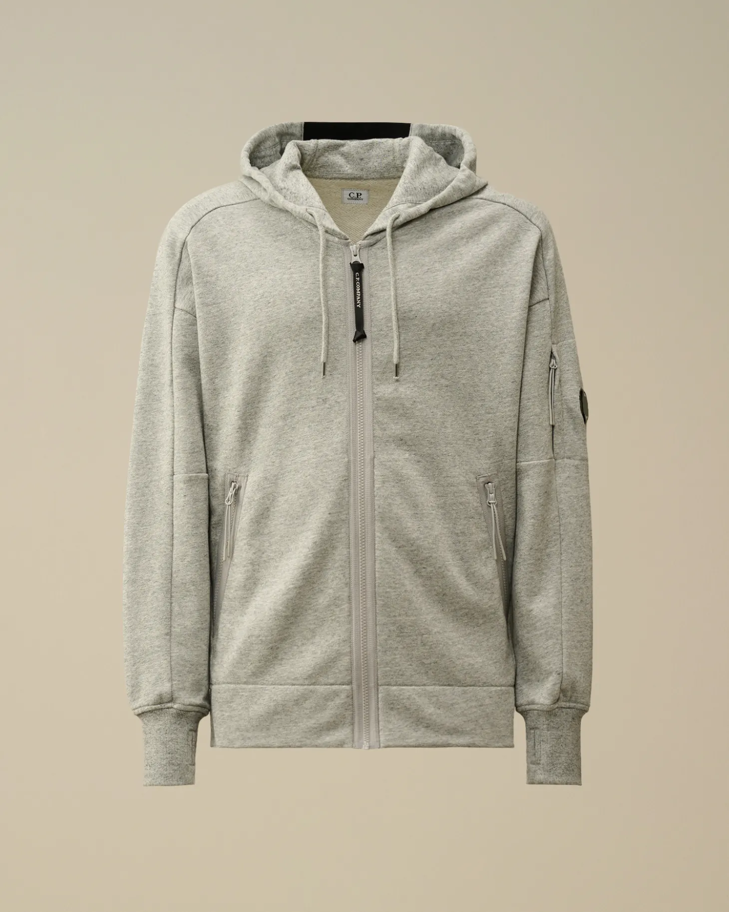 Diagonal Raised Fleece Zipped Hooded Sweatshirt<C.P. Company Sale