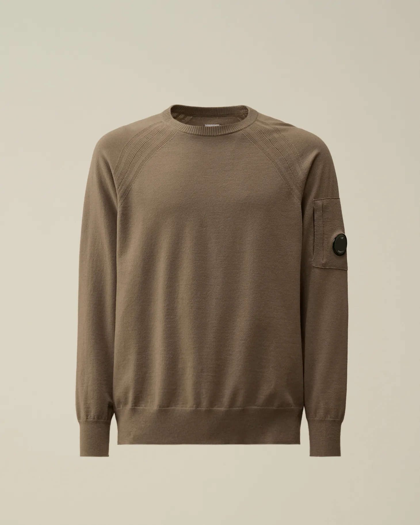 Extra Fine Merino Wool Crew Neck Stitched Knit<C.P. Company Shop