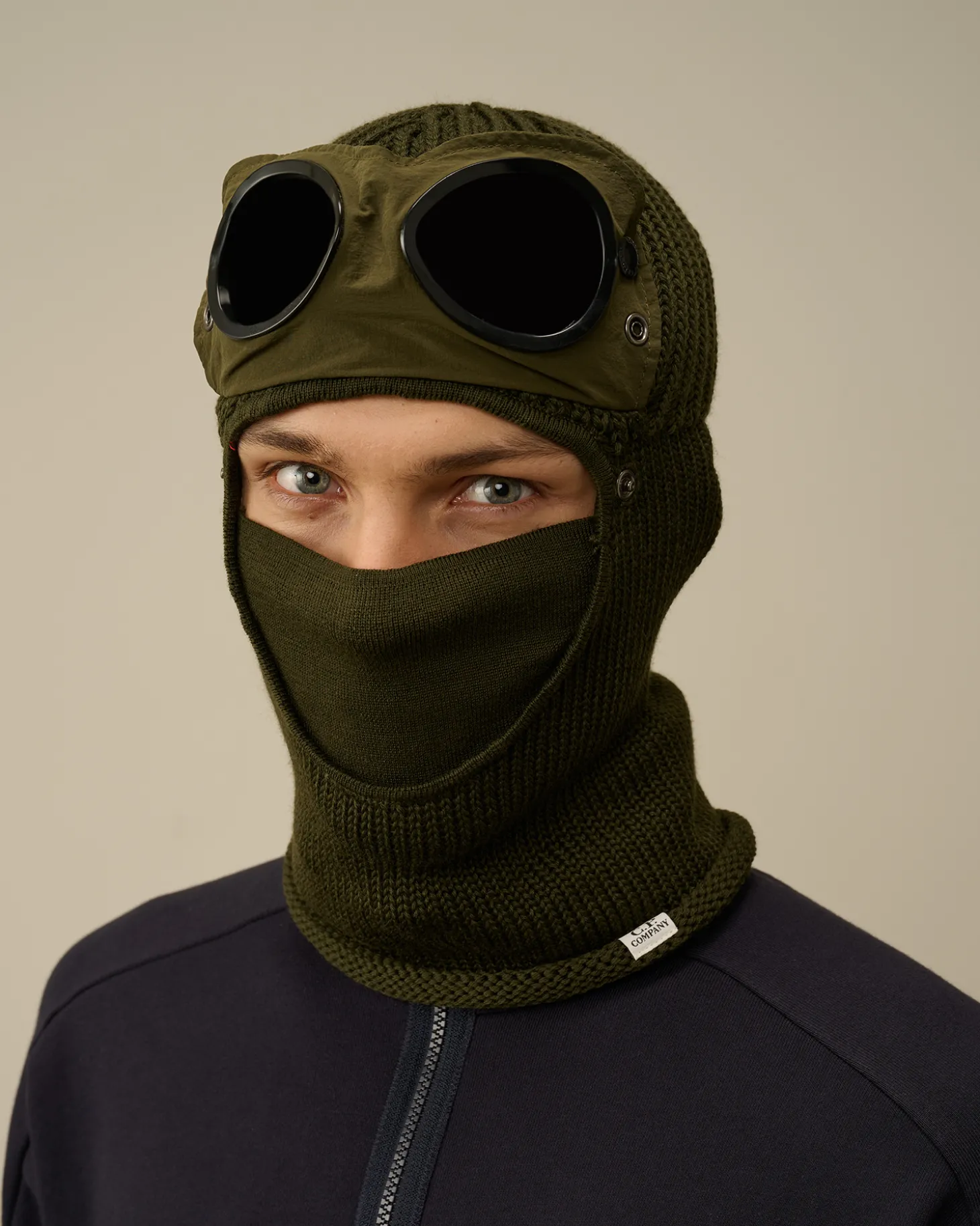 Extra Fine Merino Wool Goggle Balaclava<C.P. Company Sale