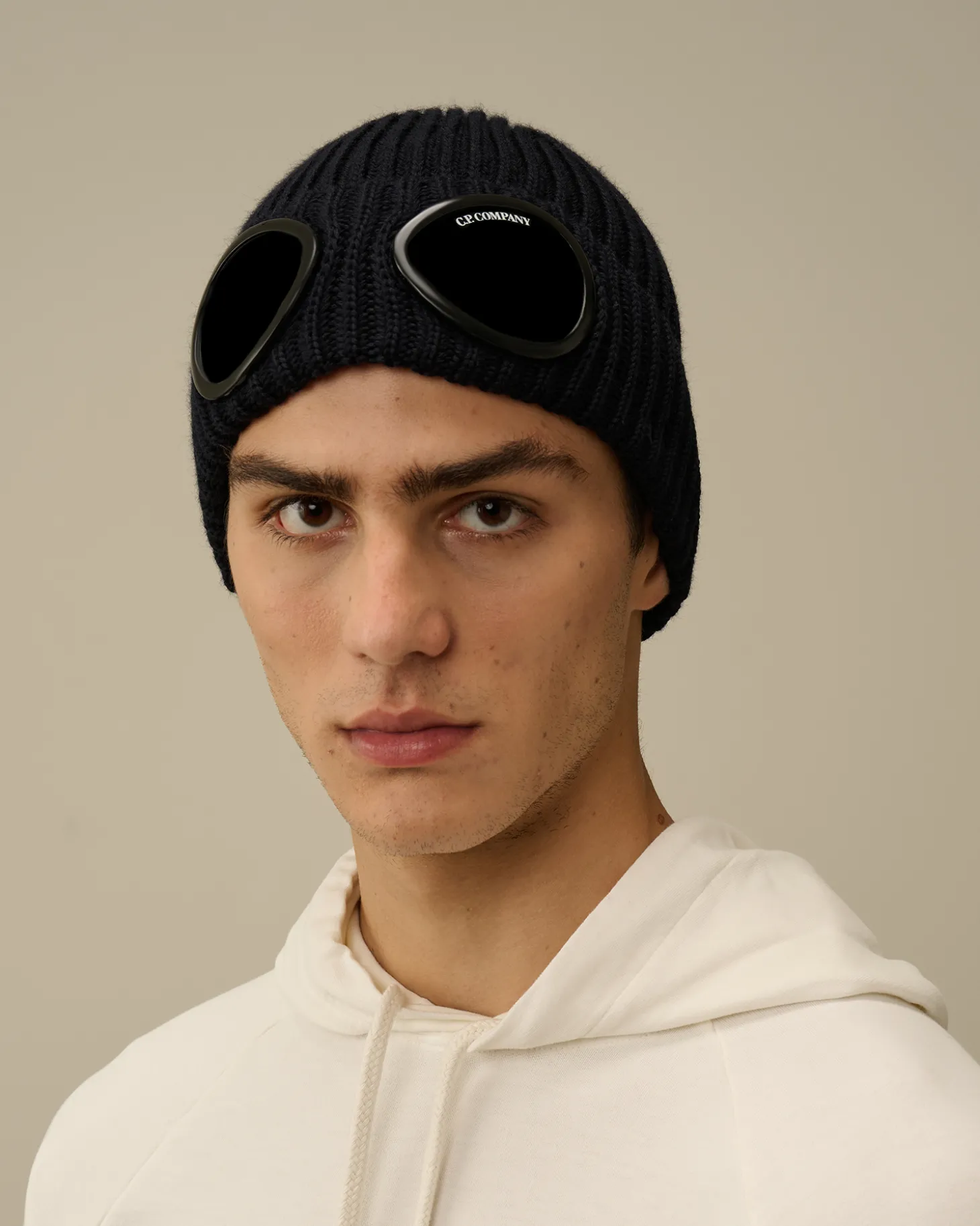 Extra Fine Merino Wool Goggle Beanie<C.P. Company Discount