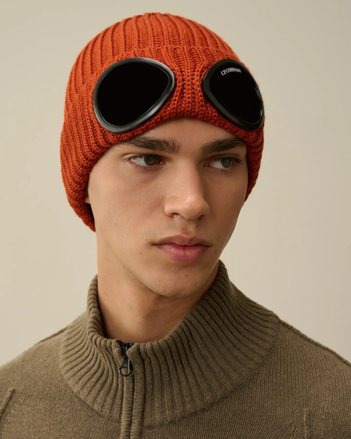 Extra Fine Merino Wool Goggle Beanie<C.P. Company Cheap