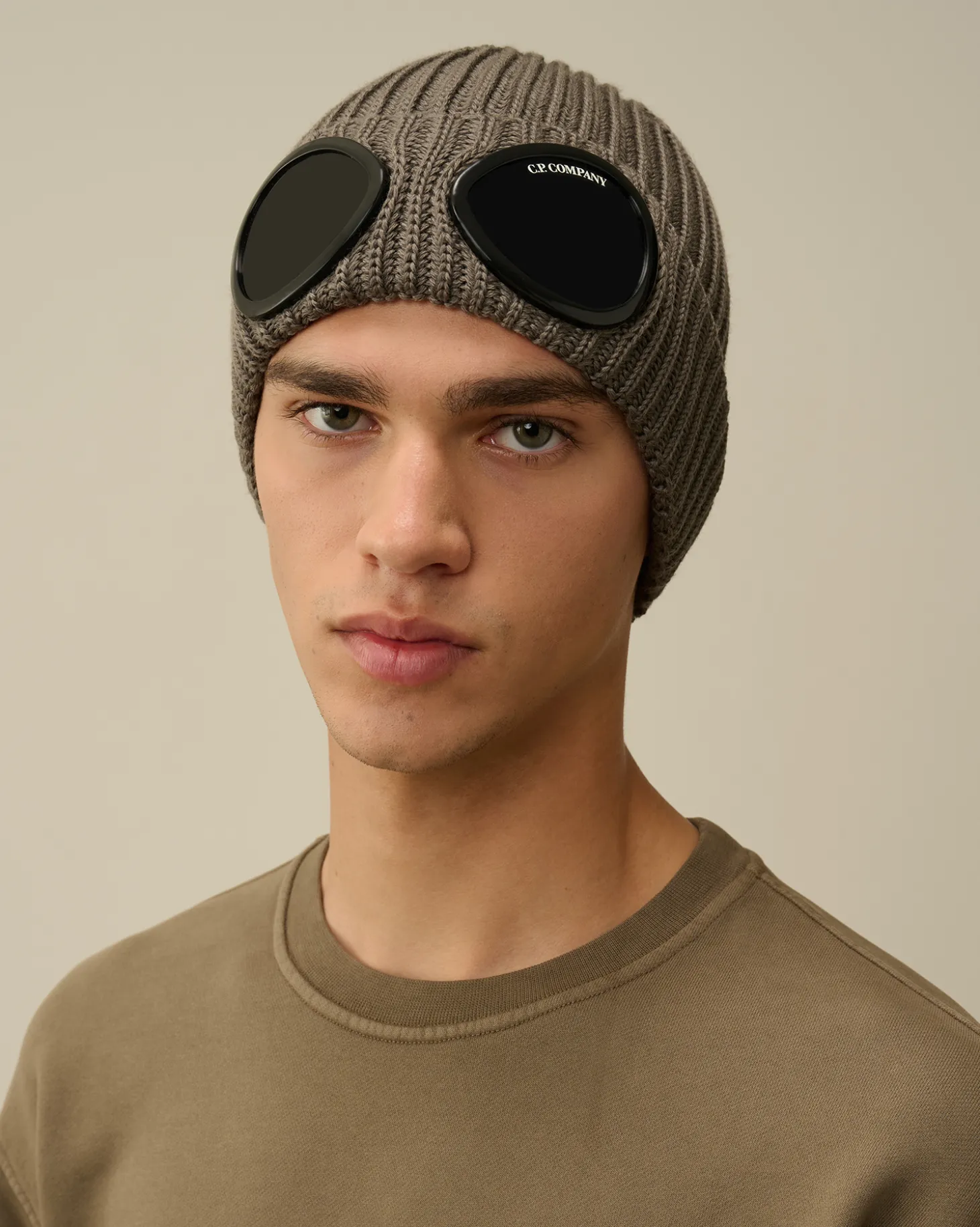 Extra Fine Merino Wool Goggle Beanie<C.P. Company Hot