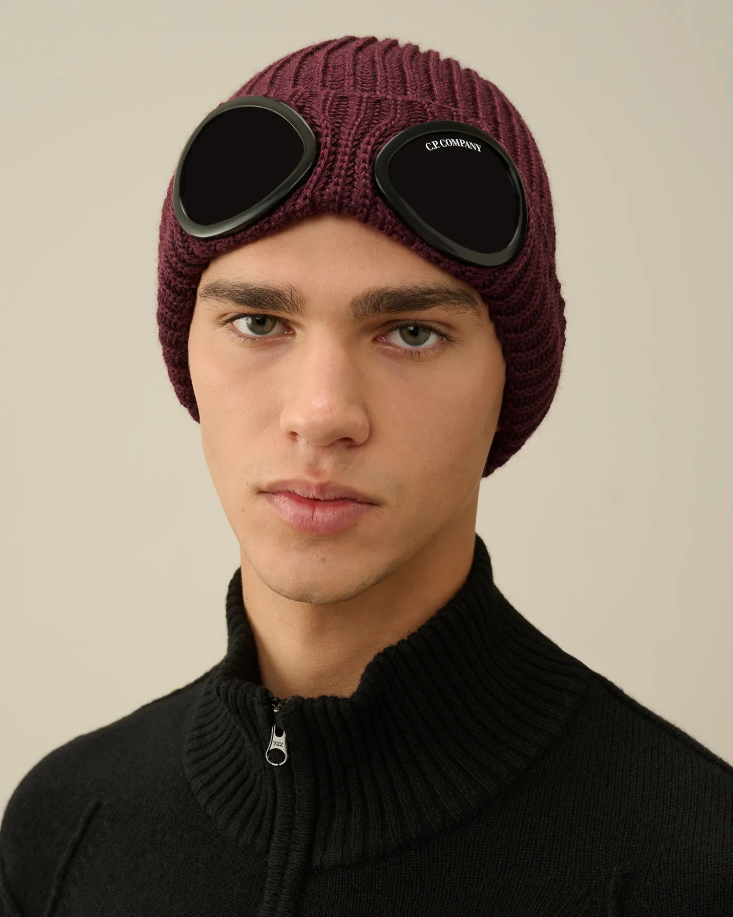 Extra Fine Merino Wool Goggle Beanie<C.P. Company Best