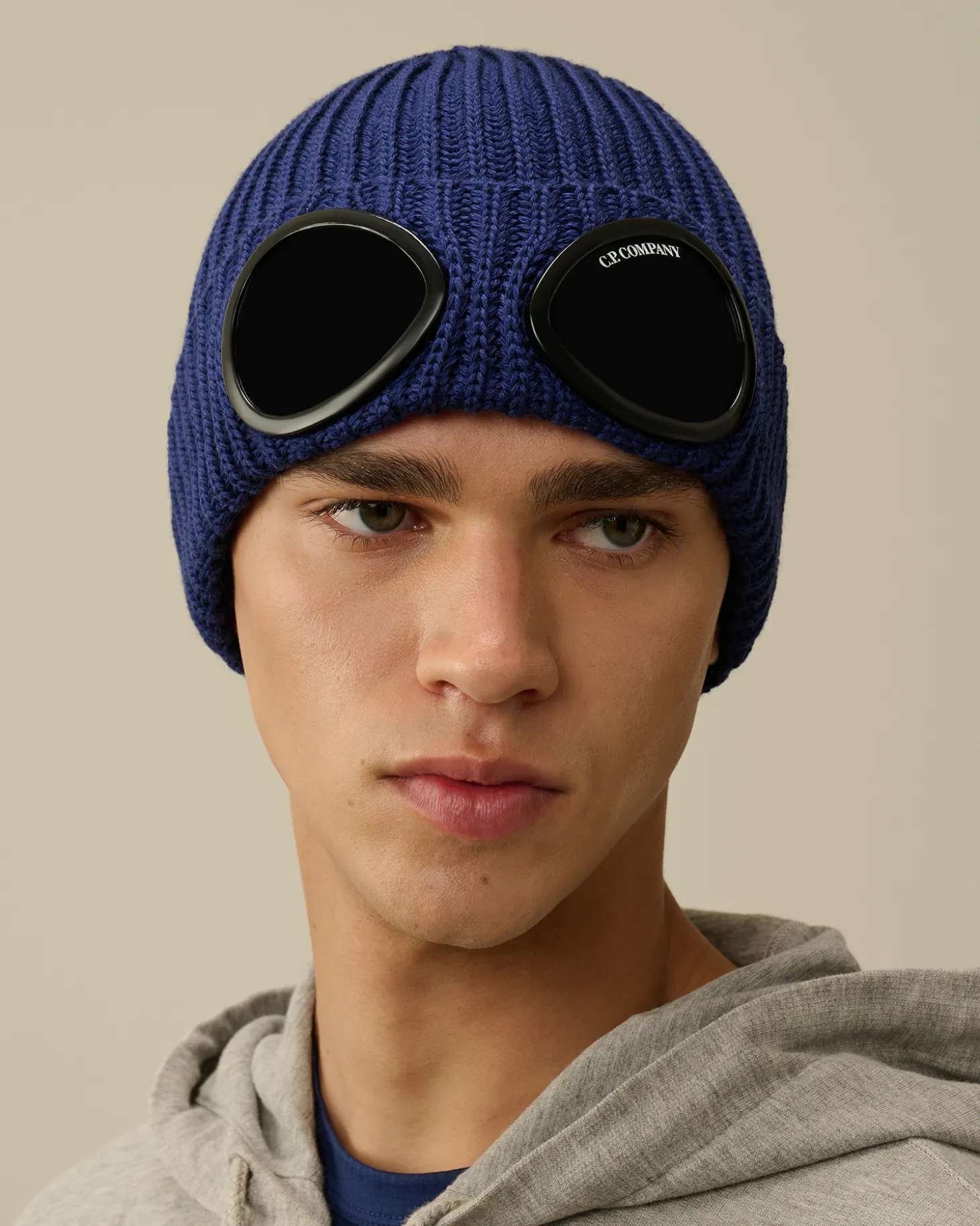 Extra Fine Merino Wool Goggle Beanie<C.P. Company Cheap