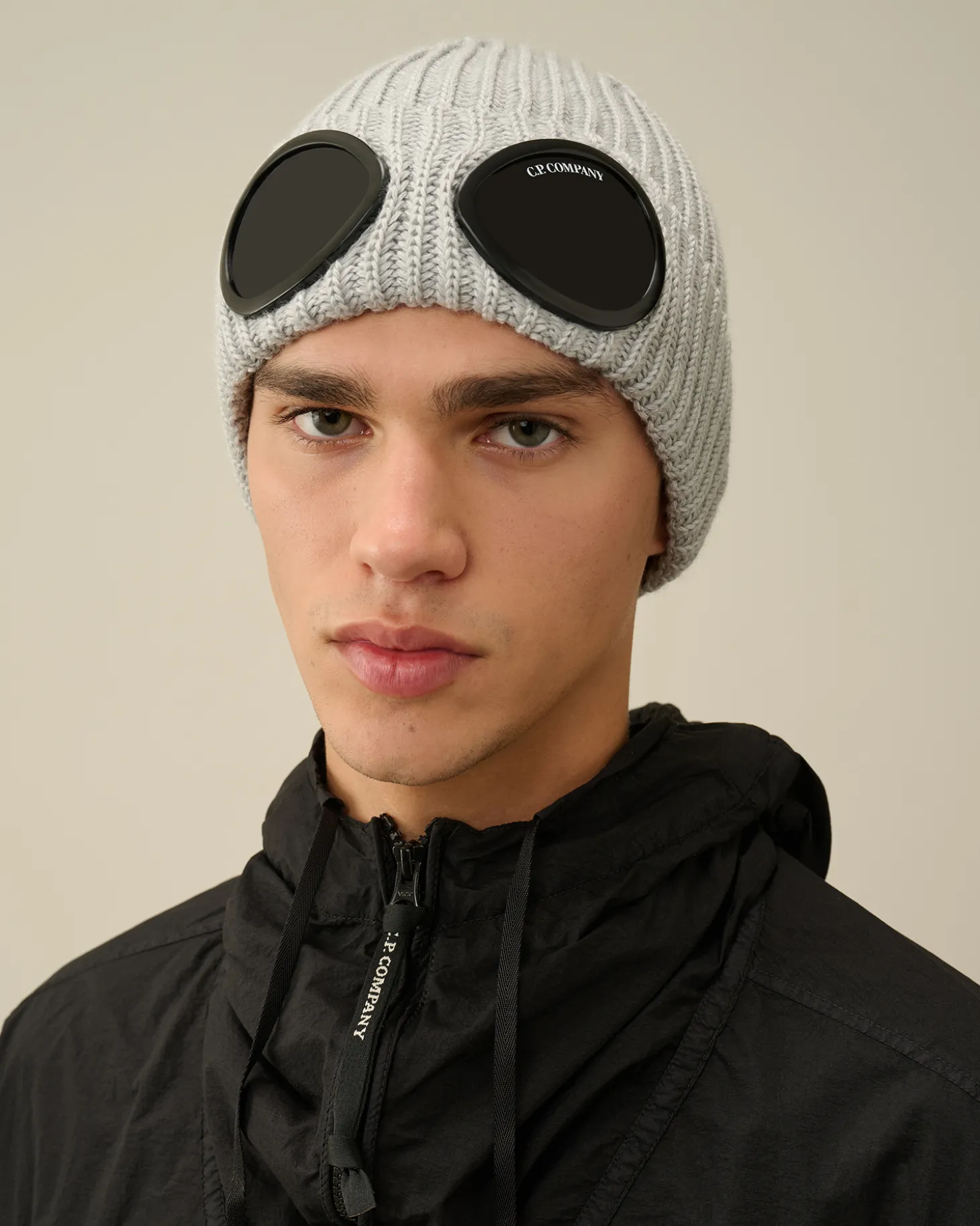 Extra Fine Merino Wool Goggle Beanie<C.P. Company New