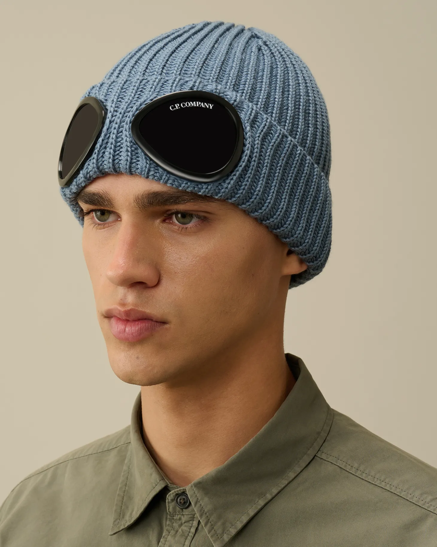 Extra Fine Merino Wool Goggle Beanie<C.P. Company Hot