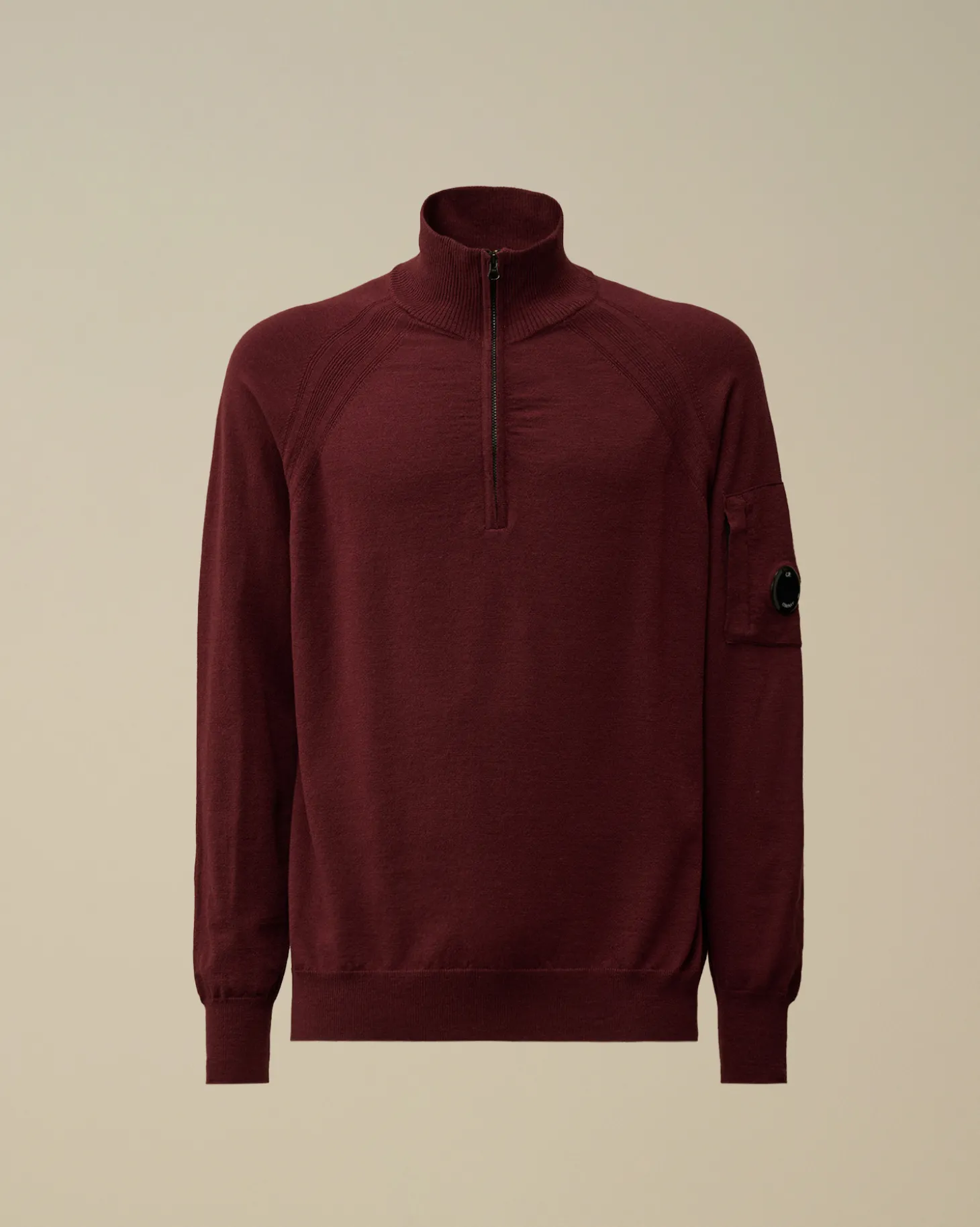 Extra Fine Merino Wool Half Zipped Knit<C.P. Company Outlet