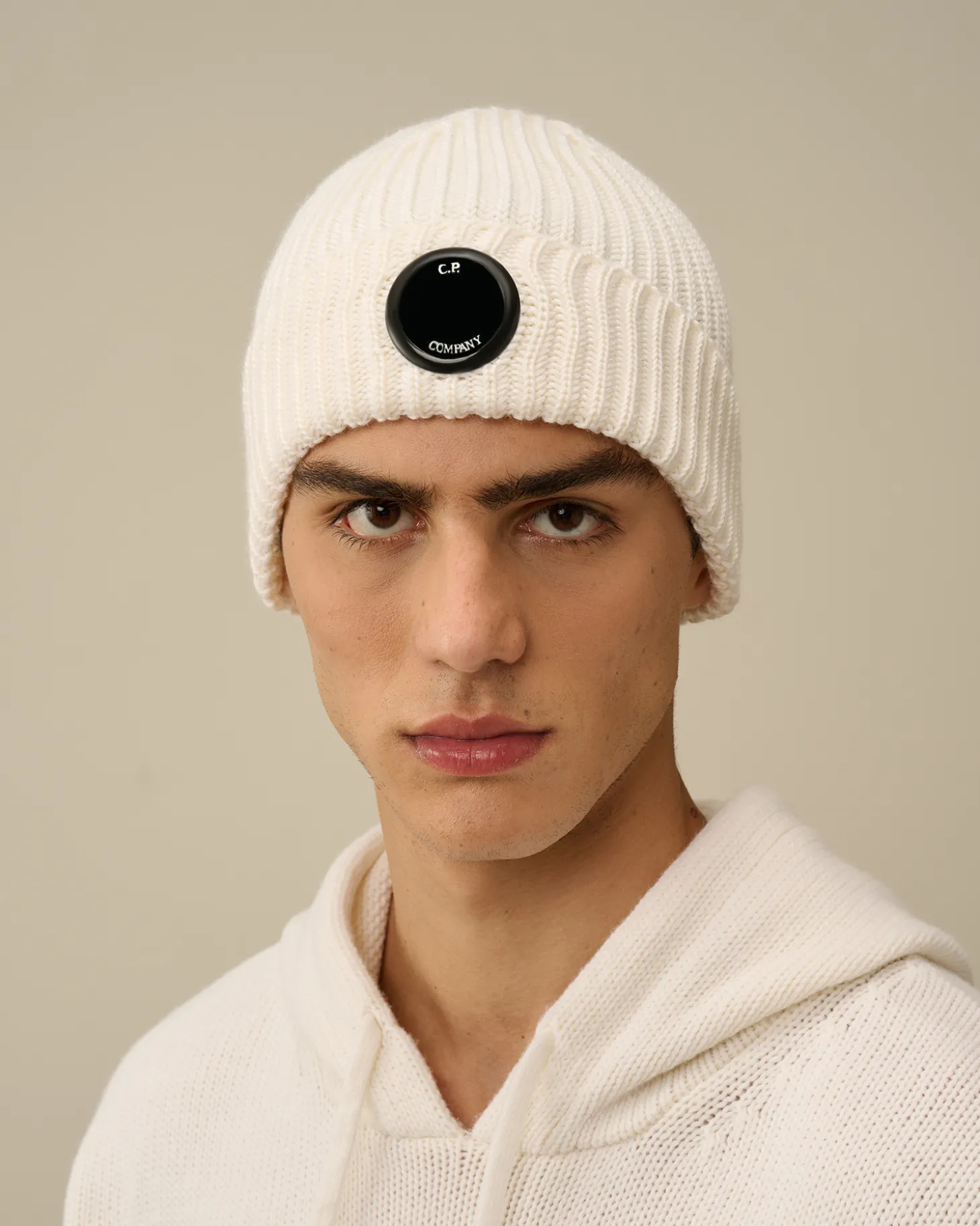 Extra Fine Merino Wool Lens Beanie<C.P. Company Fashion