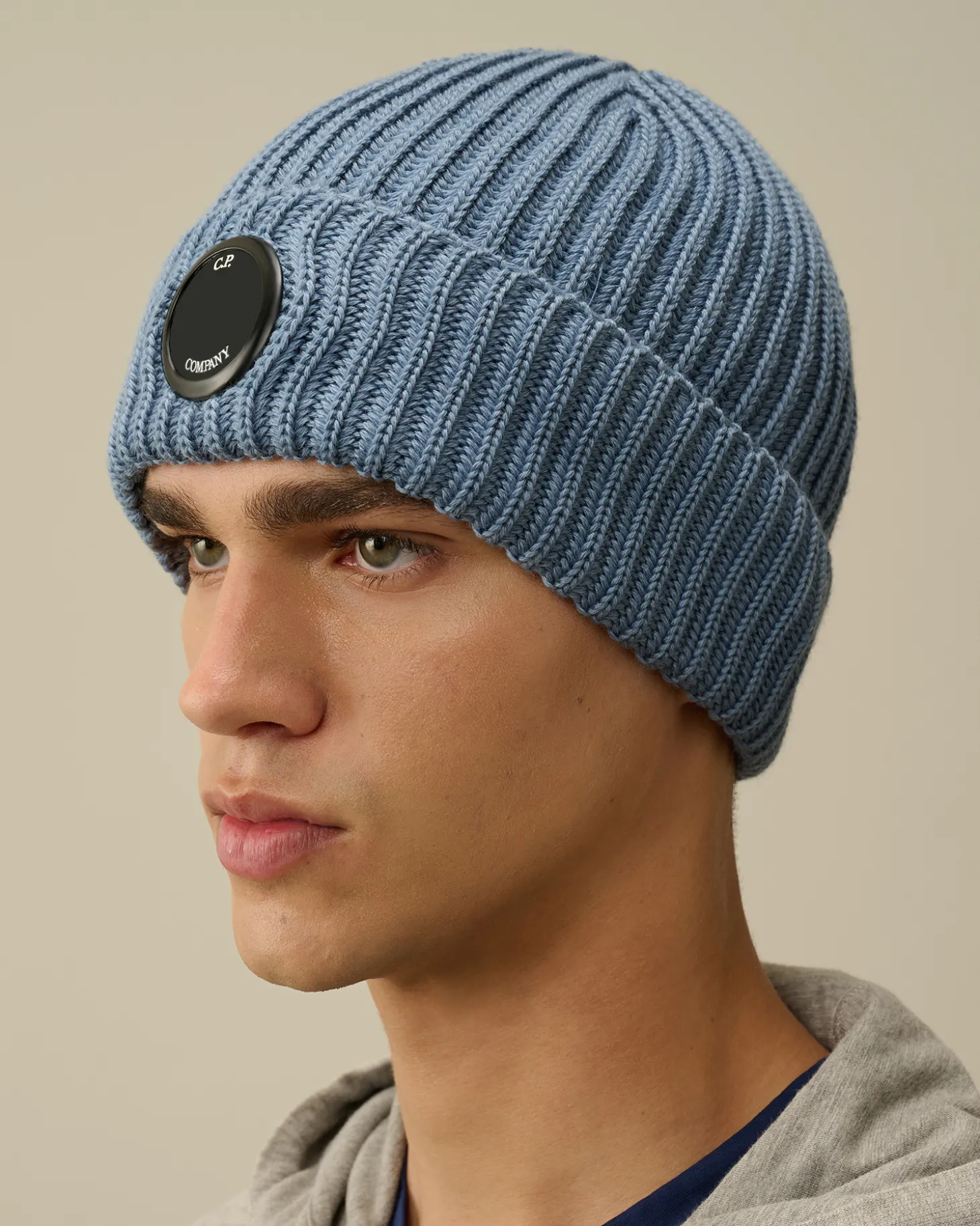 Extra Fine Merino Wool Lens Beanie<C.P. Company Hot