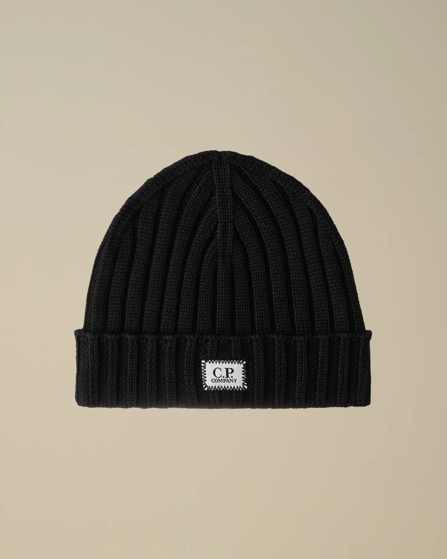 Extra Fine Merino Wool Logo Beanie<C.P. Company Cheap