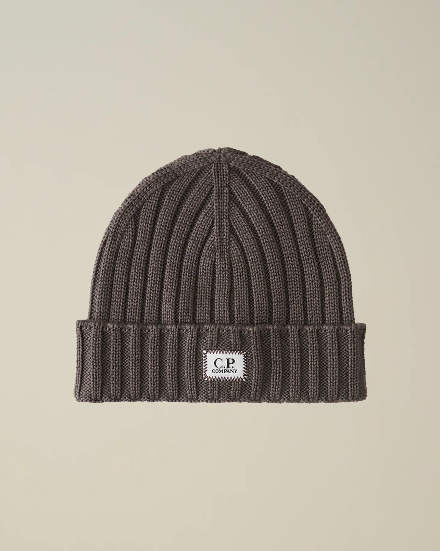 Extra Fine Merino Wool Logo Beanie<C.P. Company New