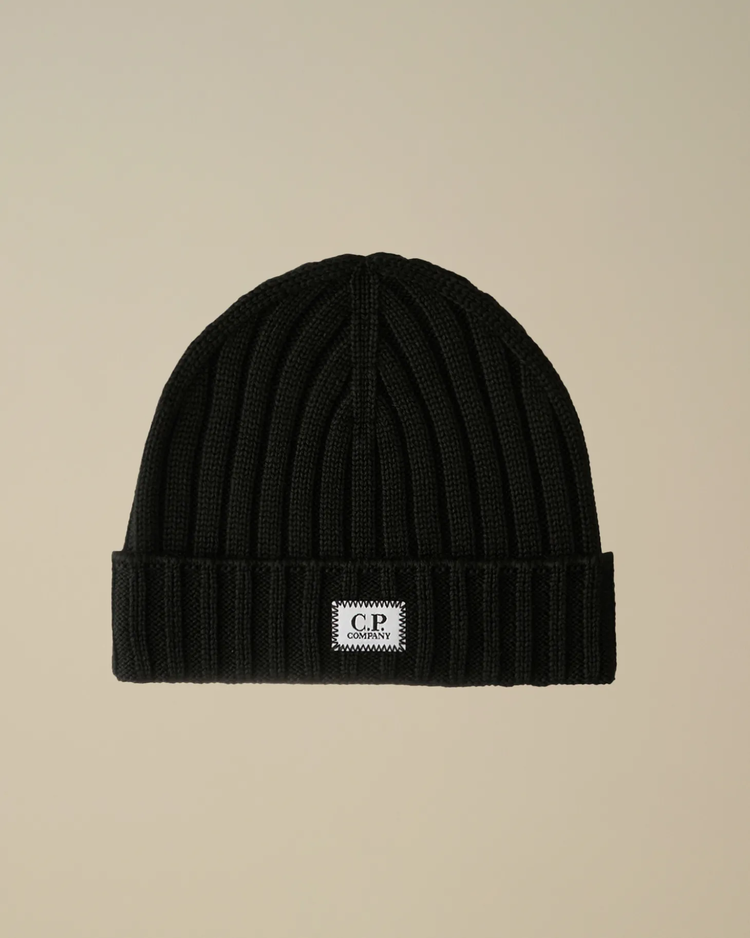 Extra Fine Merino Wool Logo Beanie<C.P. Company Shop