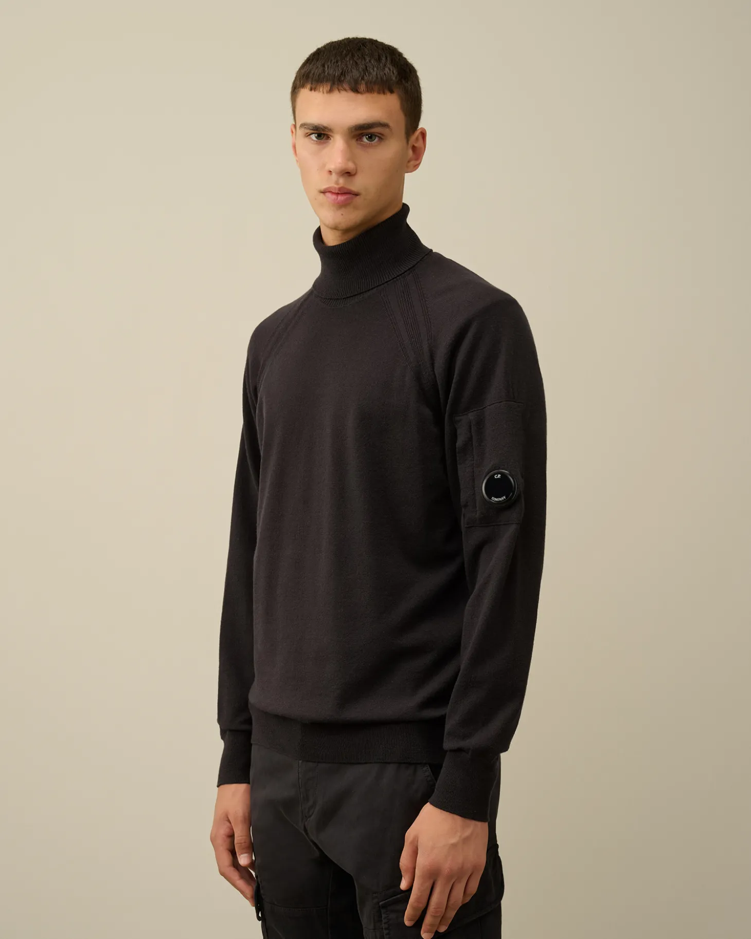 Extra Fine Merino Wool Turtleneck Knit<C.P. Company Store