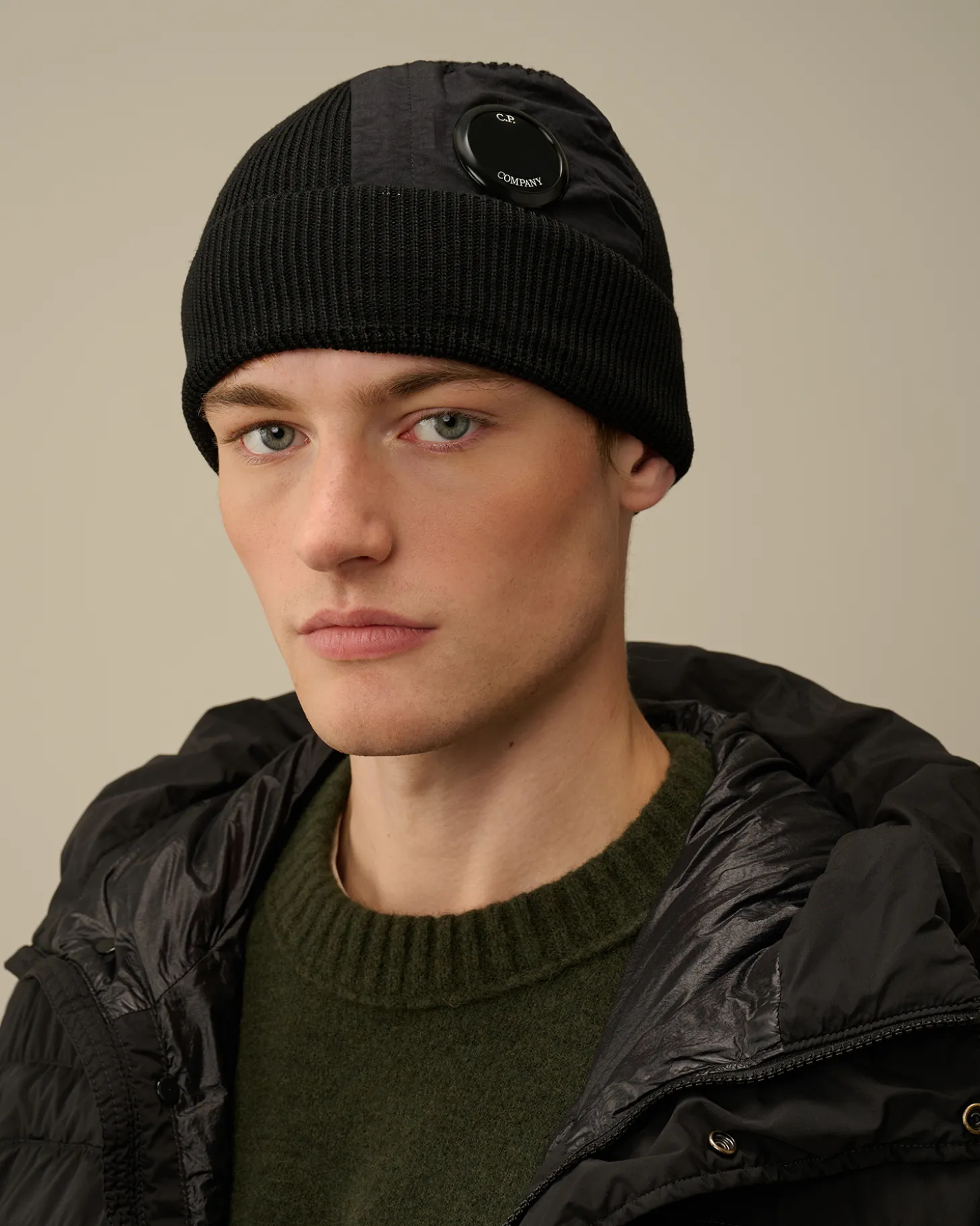 Extrafine Merino Wool Lens Beanie<C.P. Company Cheap