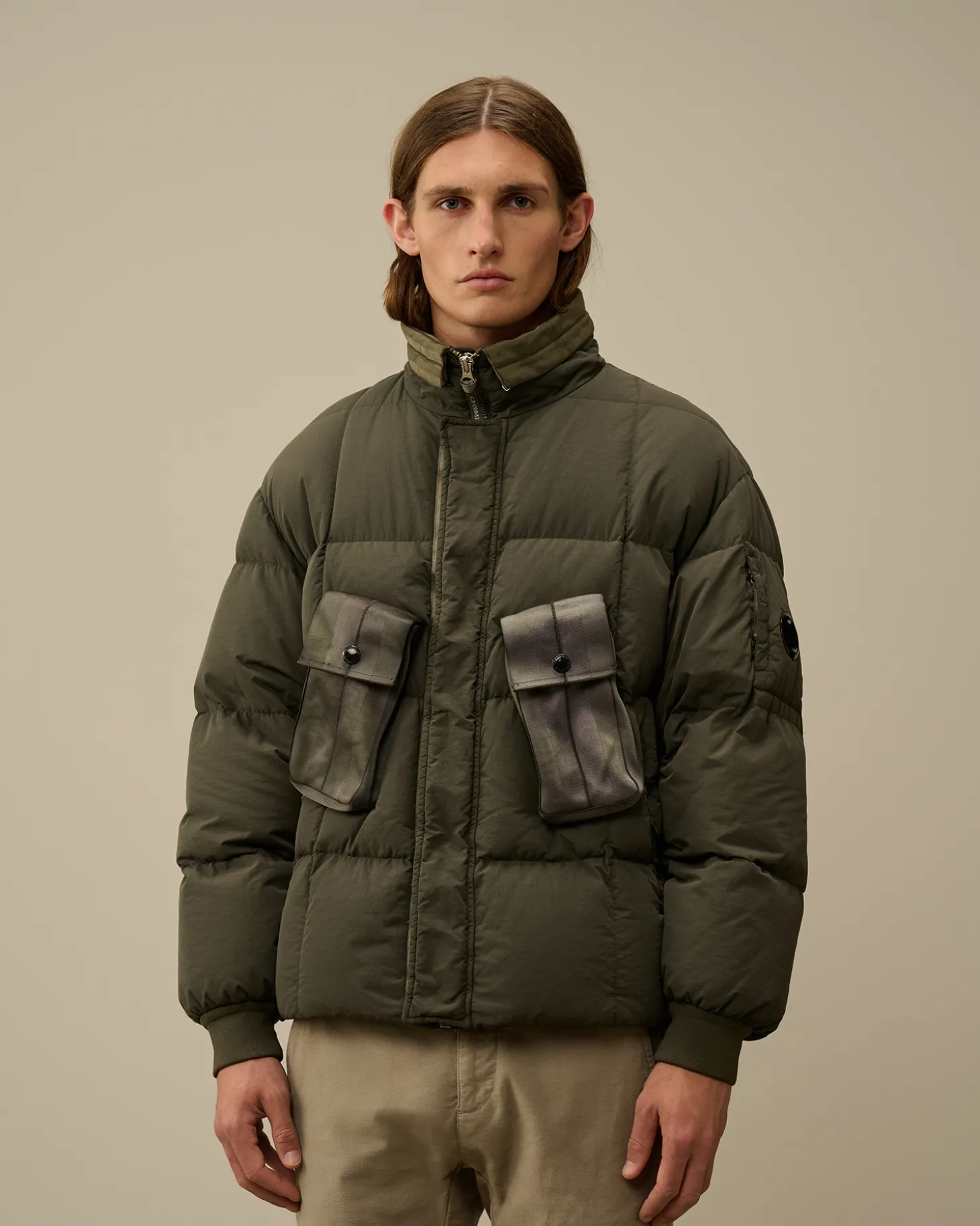 Flatt Nylon Short Down Jacket<C.P. Company Clearance