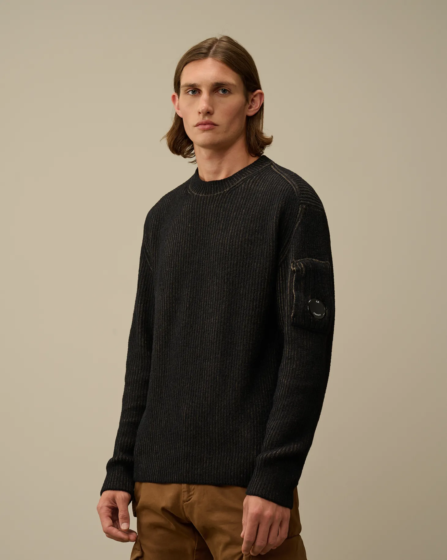 Fleece Knit Crewneck Vanisé Knit<C.P. Company New