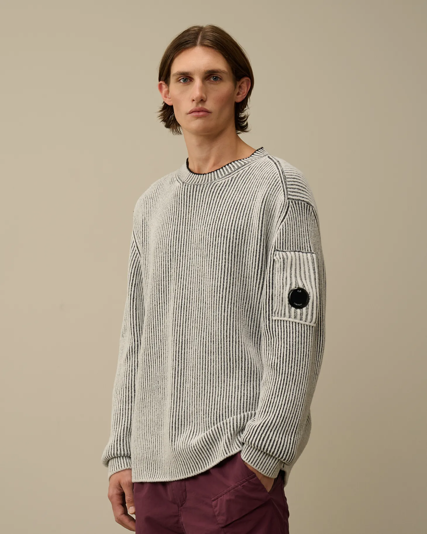 Fleece Knit Crewneck Vanisé Knit<C.P. Company Best Sale