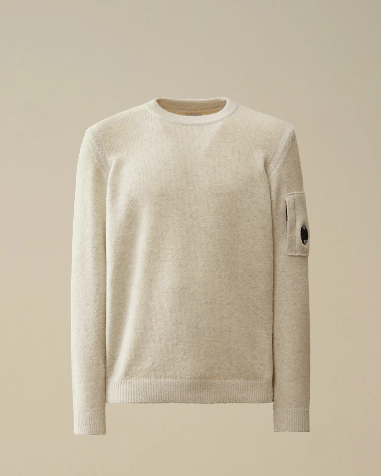 Fleece Knit Crewneck Vanisé Lens Knit<C.P. Company Clearance